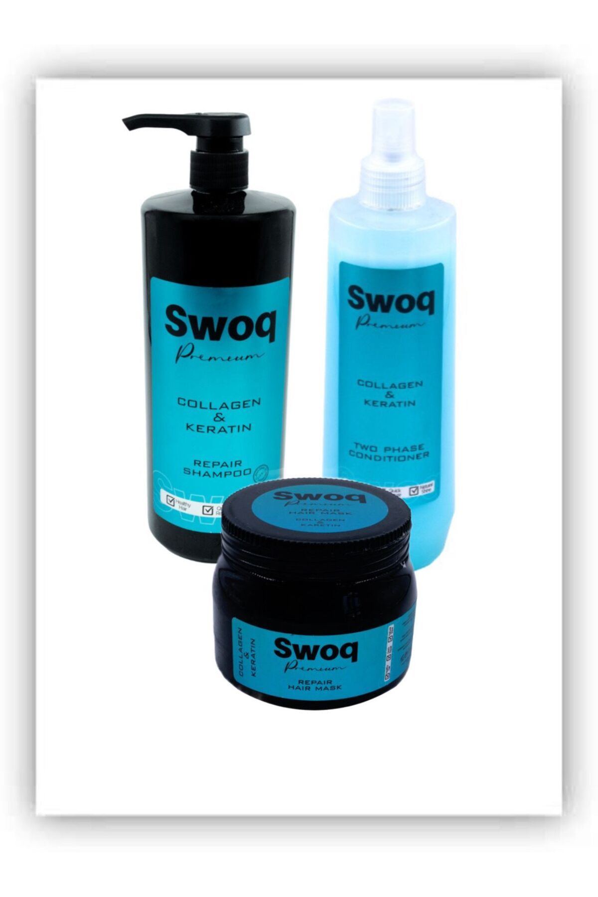 ست مراقبت از مو کلاژن 3 بسته SWOQ