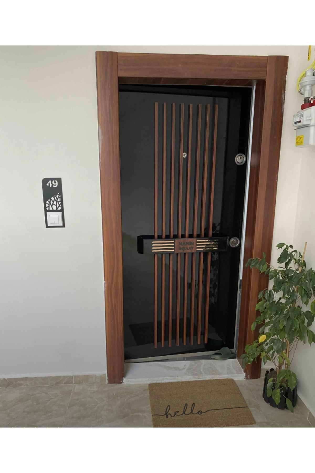 PEARGE HEDİYELİK-Decorative Apartment Door Number - Style Owner Design 4
