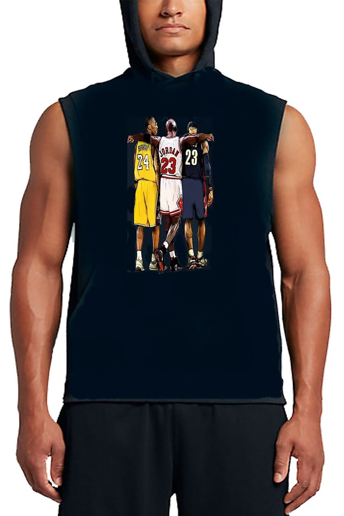 ZOKAWEAR Big 3 Kobe Jordan James Unisex Sleeveless Hoodie Hoodie