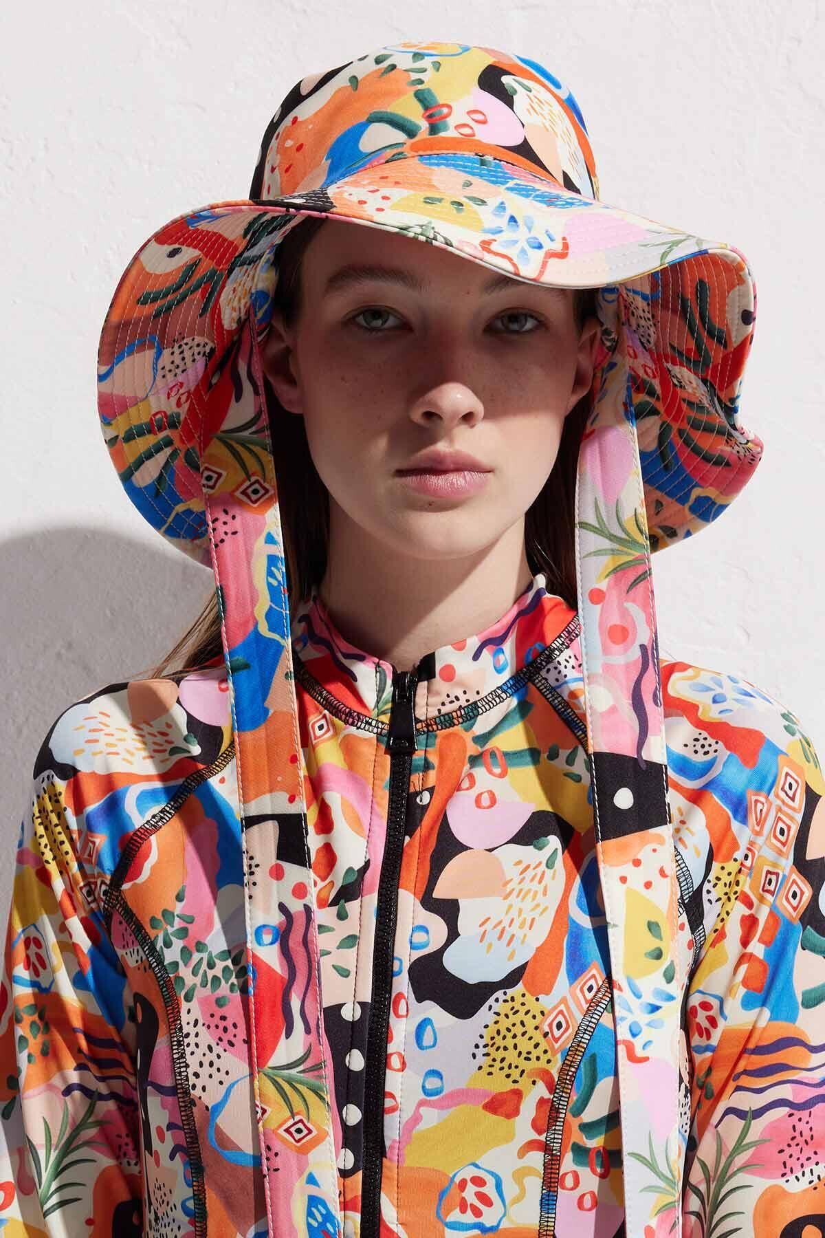 Manuka-LINKED BUCKET HAT ABSTRACT 4