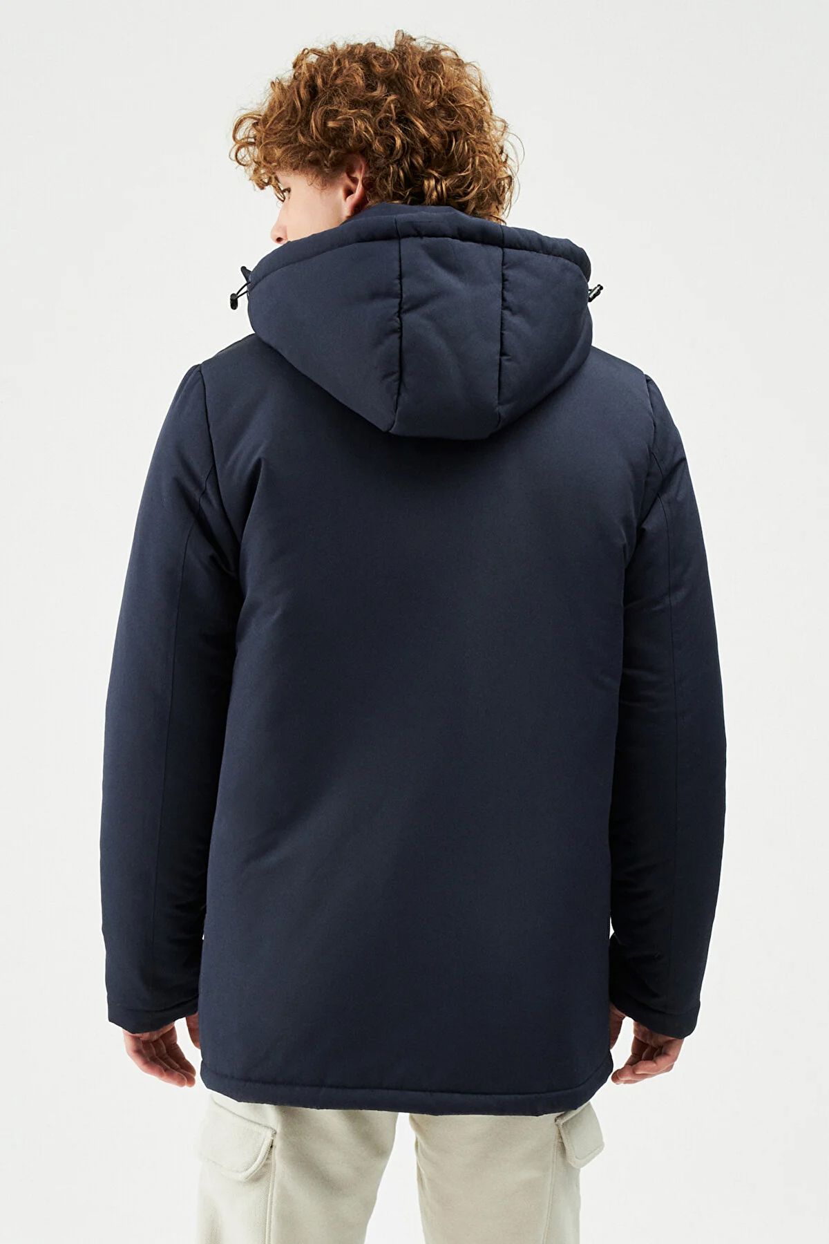 Dark blue shop parka mens