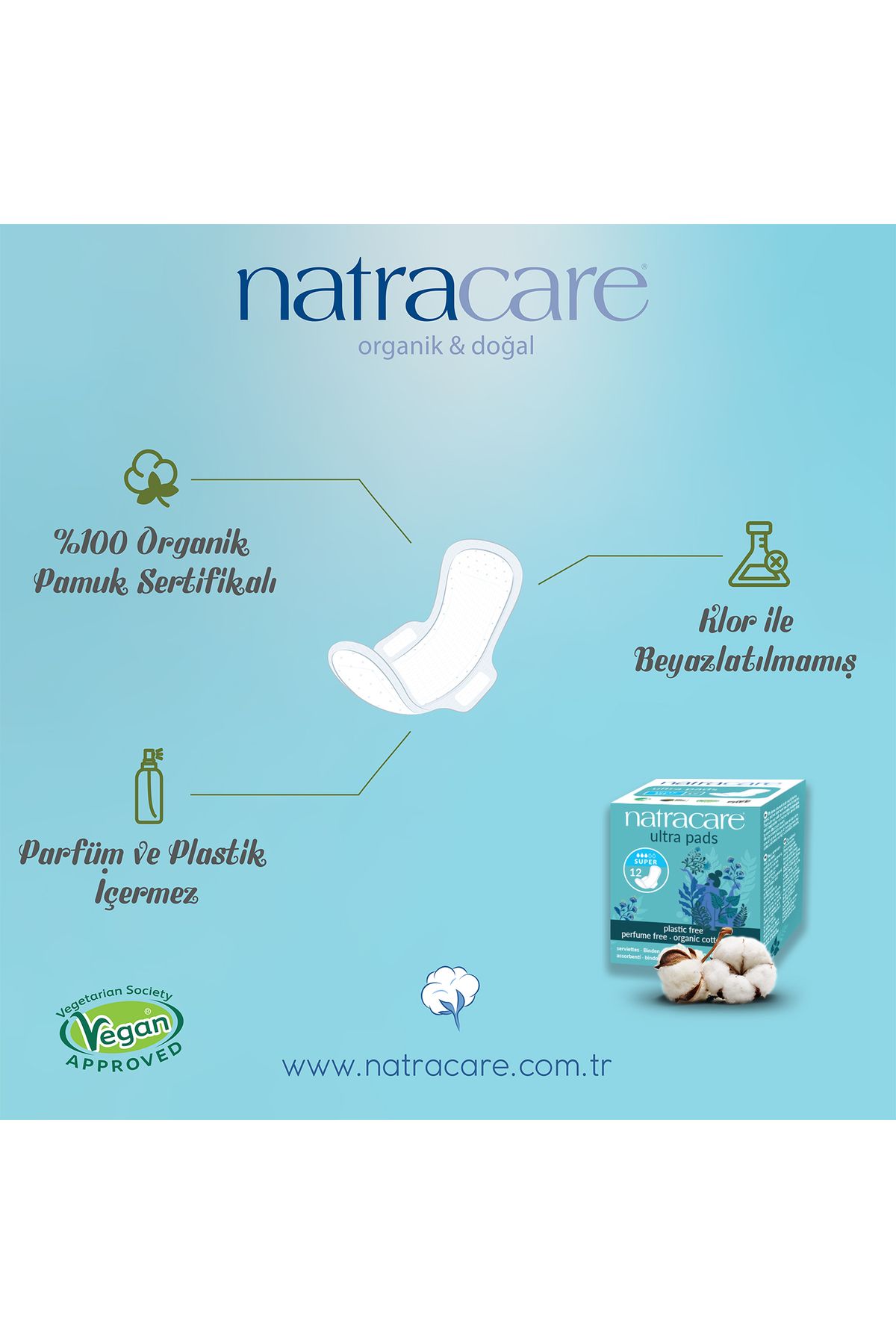 Natracare-Ultra Winged Pad Regular (14 Pieces) - Set of 2 - 28 Ultra Regular Pads 3