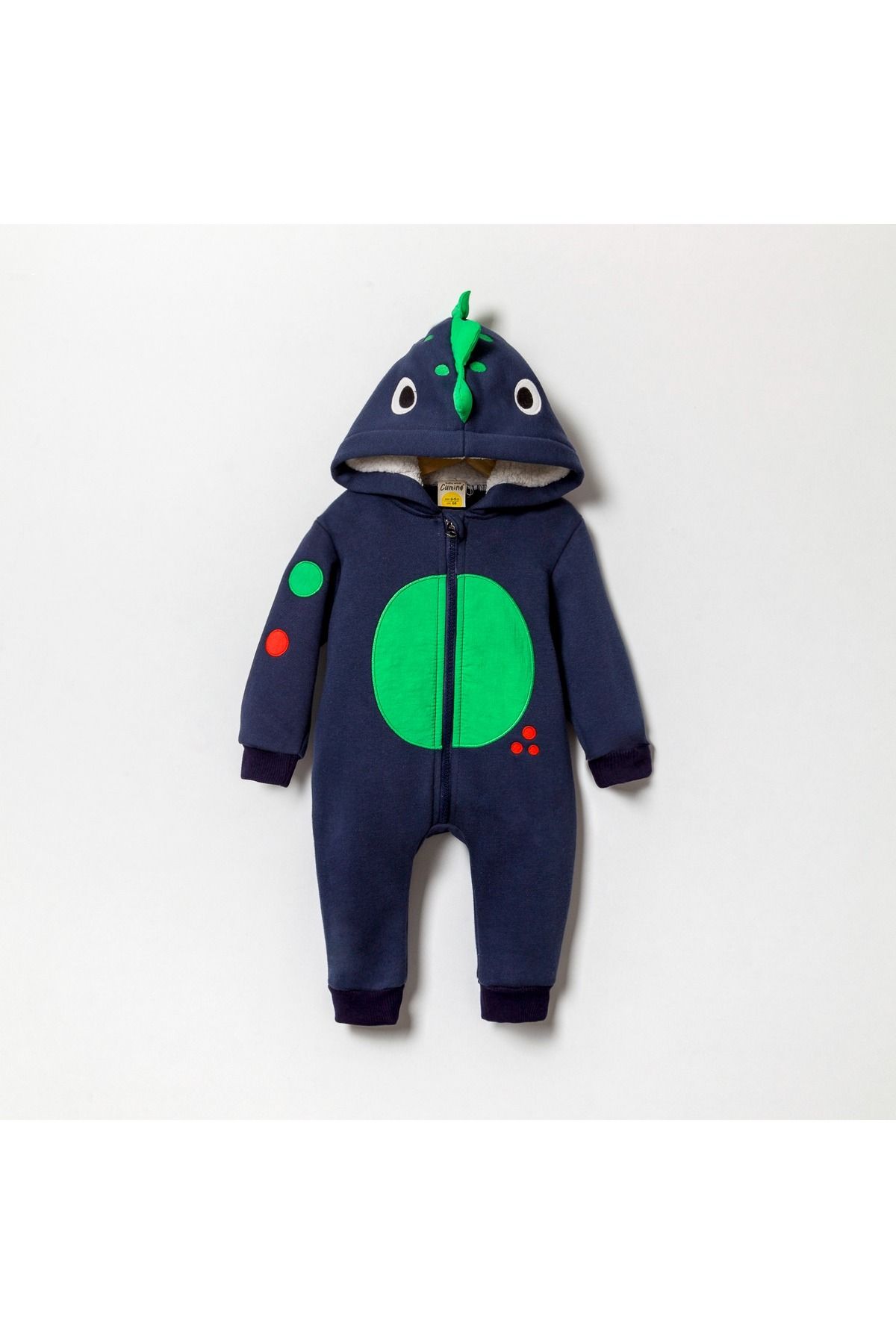 SUSAM TASARIM Dinosaur Detailed Hooded Winter Jumpsuit Trendyol