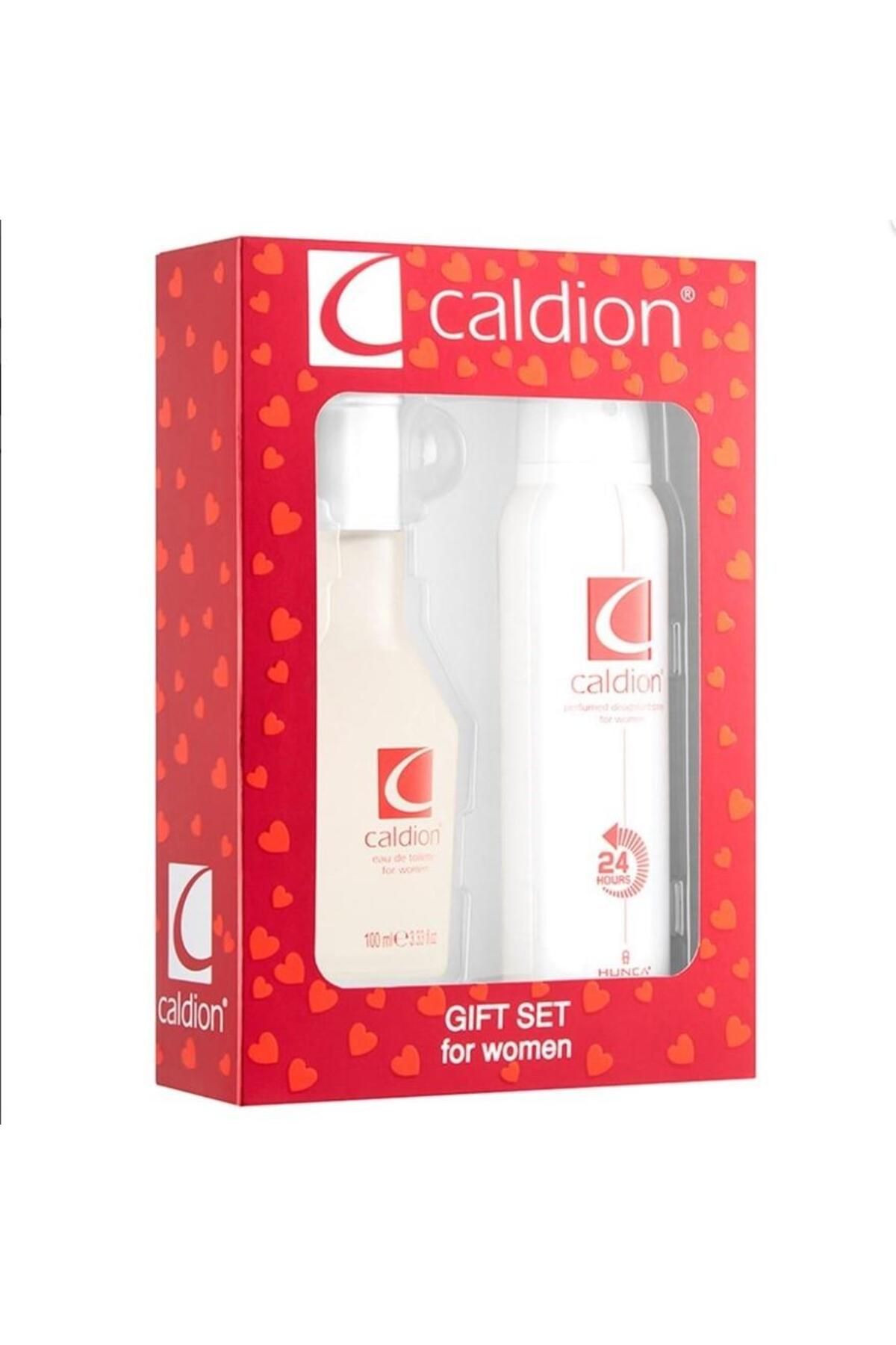 ست عطر زنانه کلاسیک 100 میلی لیتر EDT + 150 میلی لیتر دئودورانت Caldion