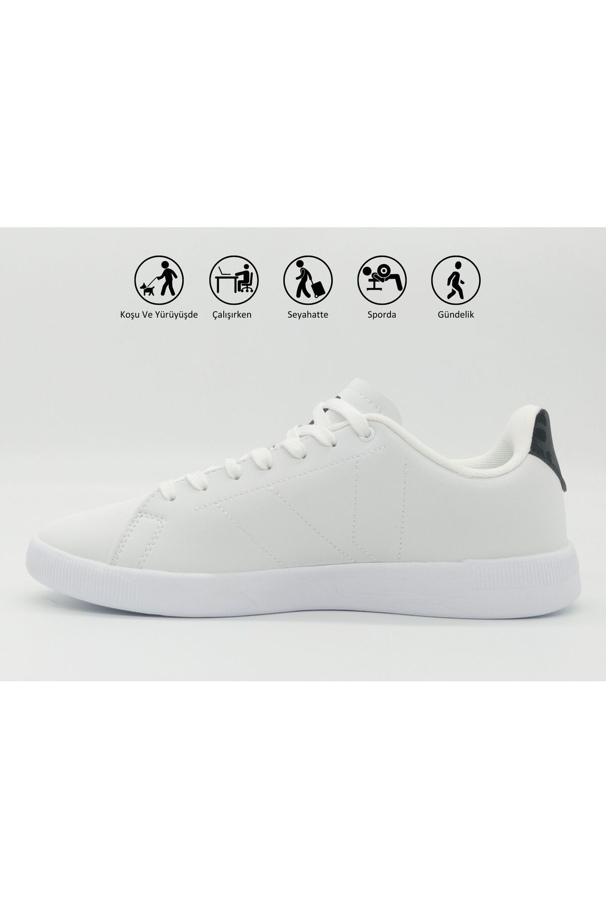 Faux leather on sale tennis shoes