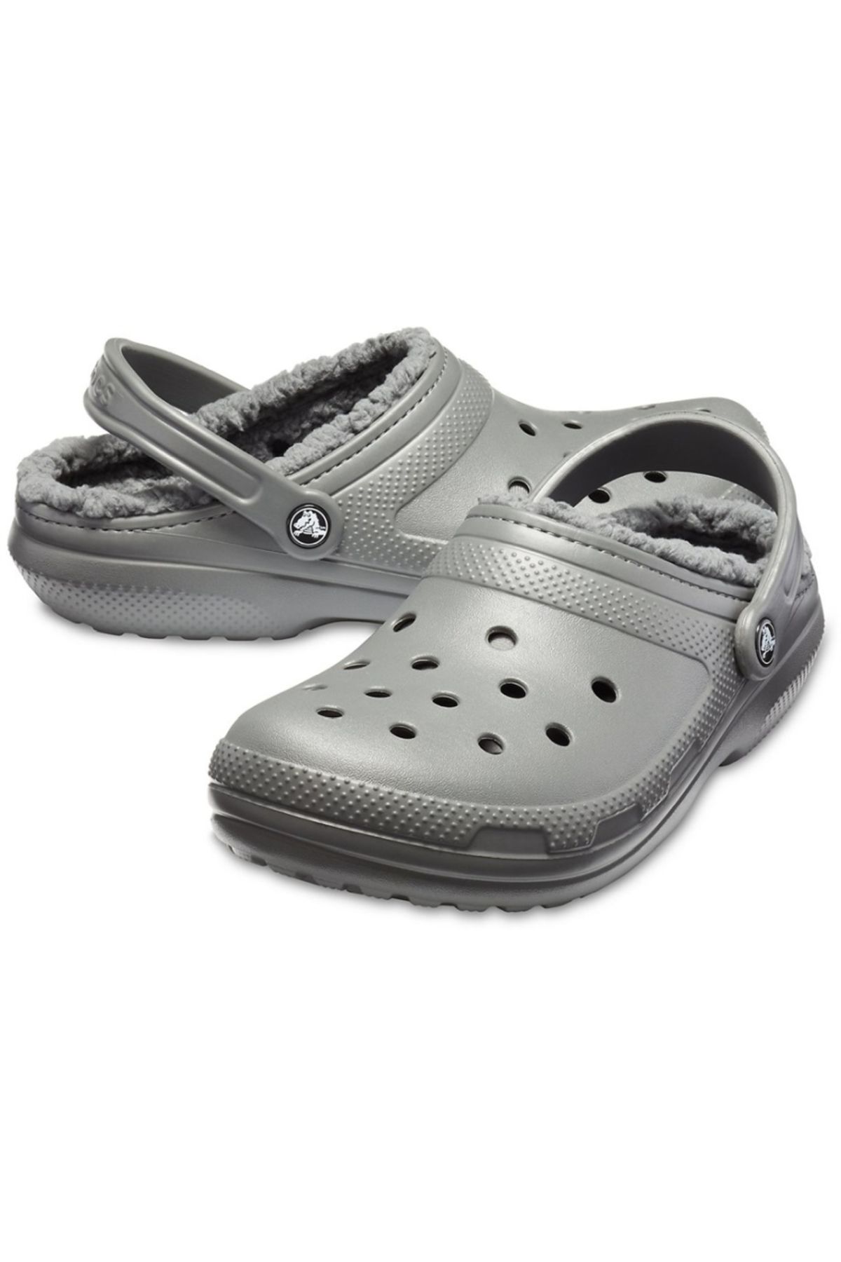 Crocs Columbia Classic Lined Clog Gray Unisex Sandals 203591 0EX