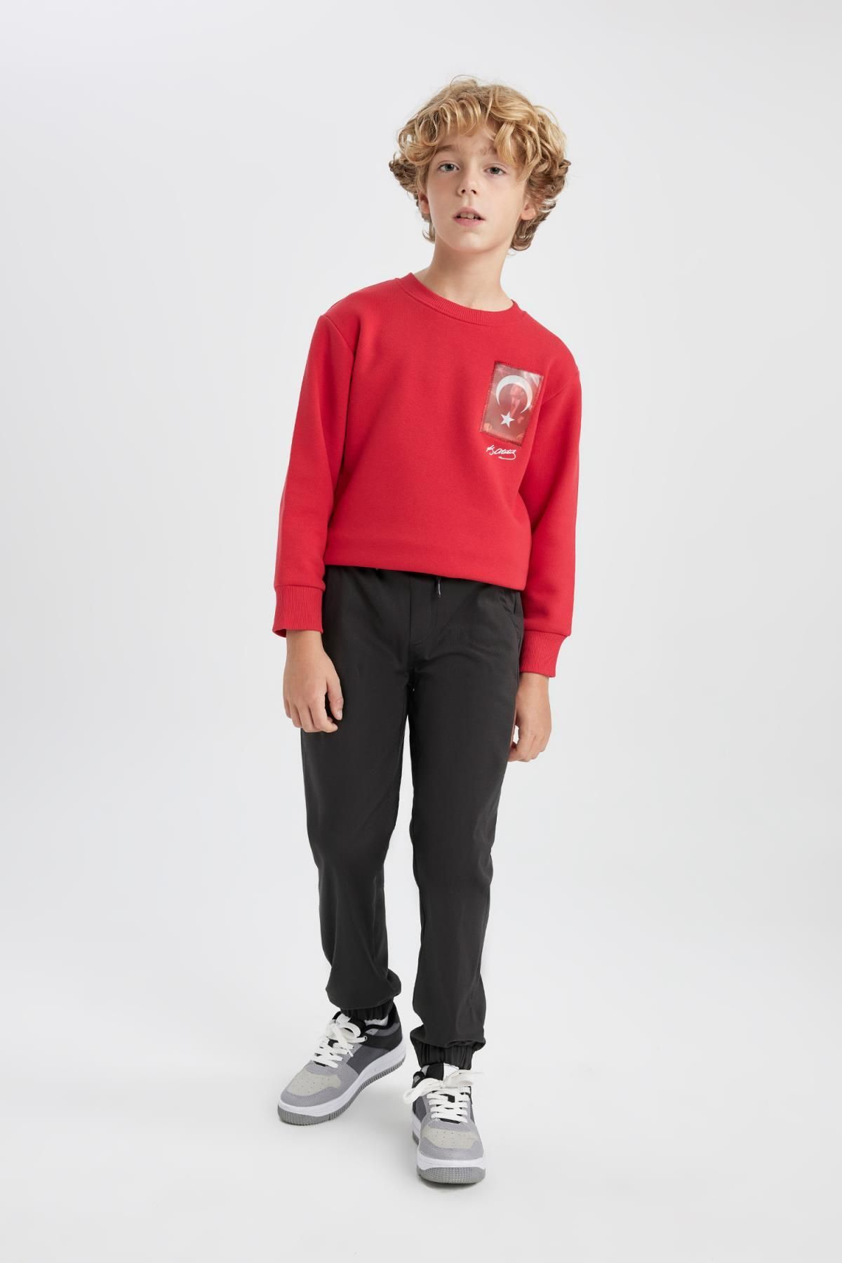 Boys red hooded sweatshirt store