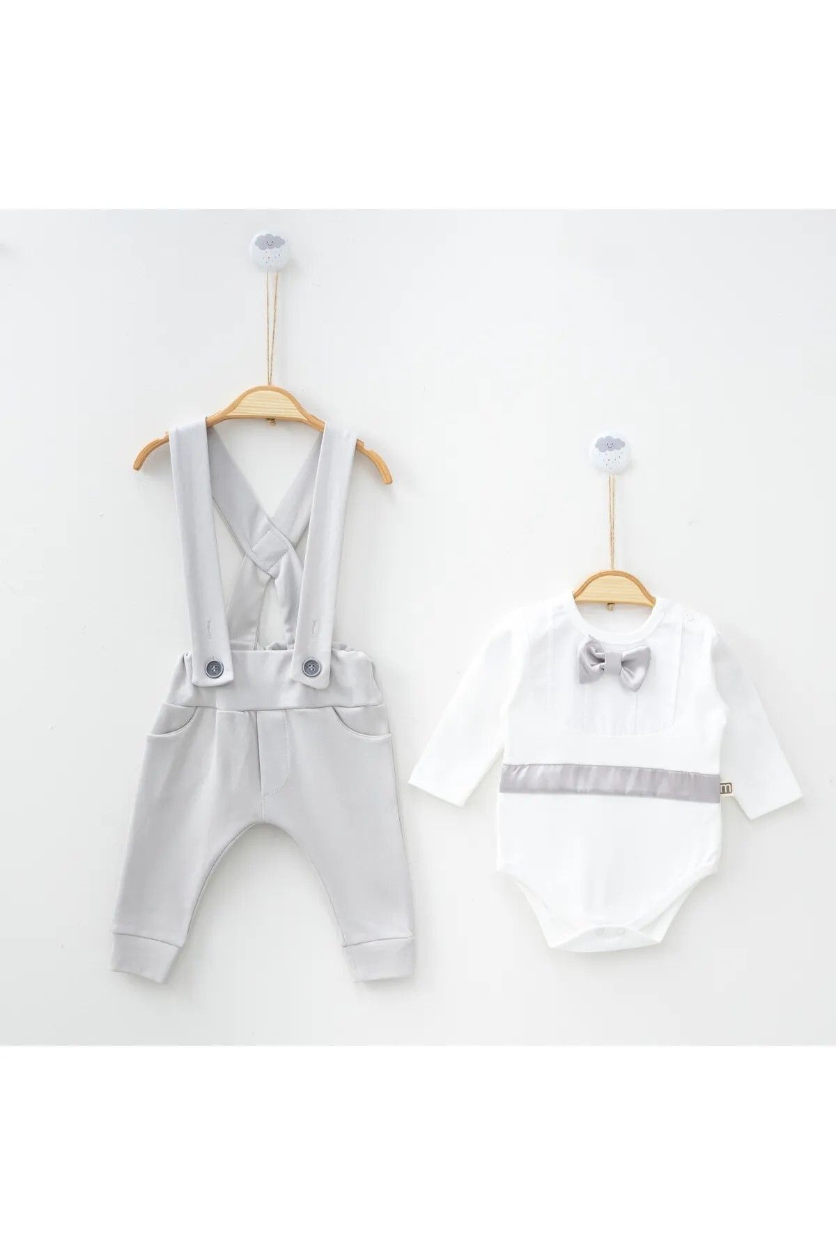Baby boy white suspender clearance outfit