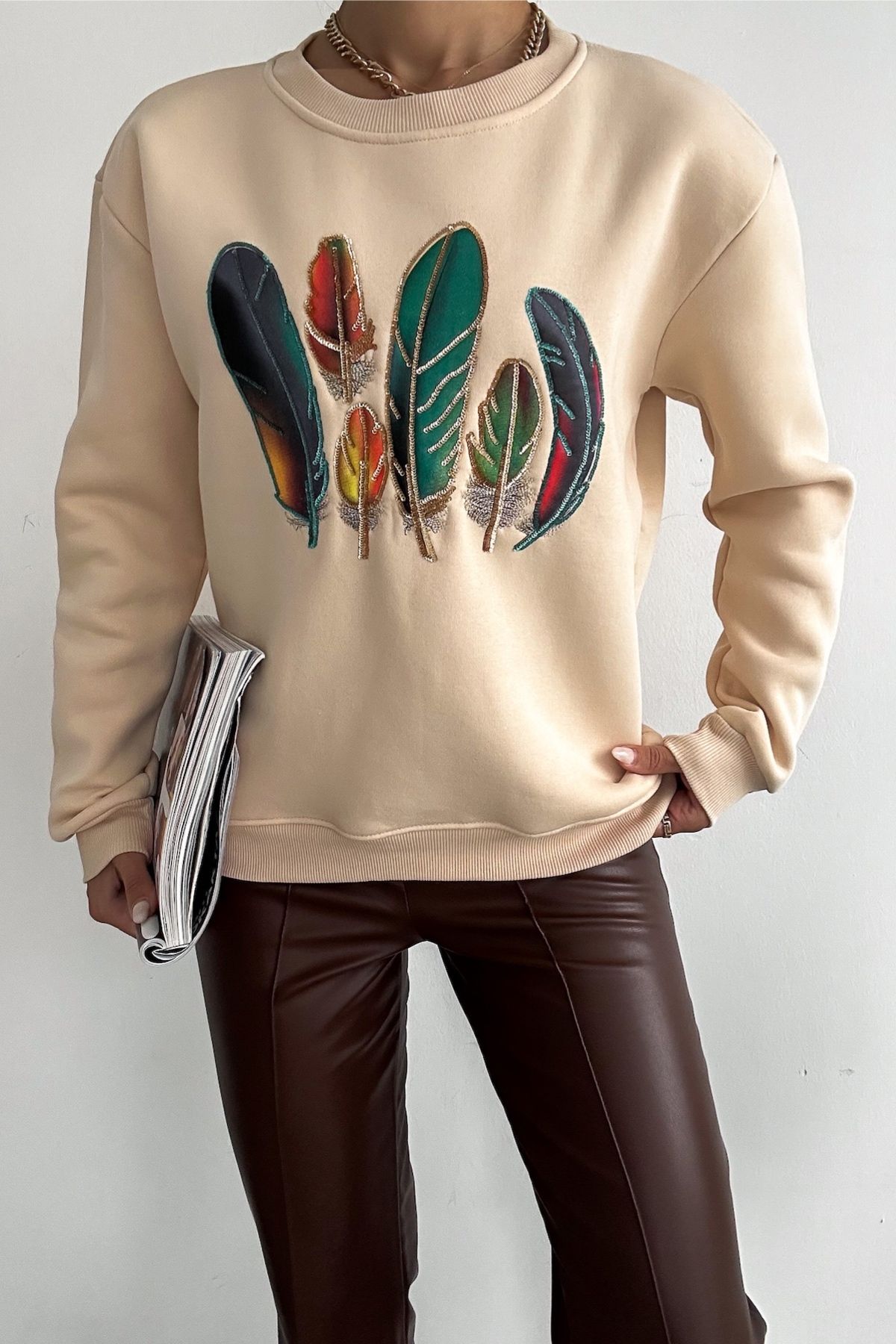 Sequin hot sale peacock sweatsuit