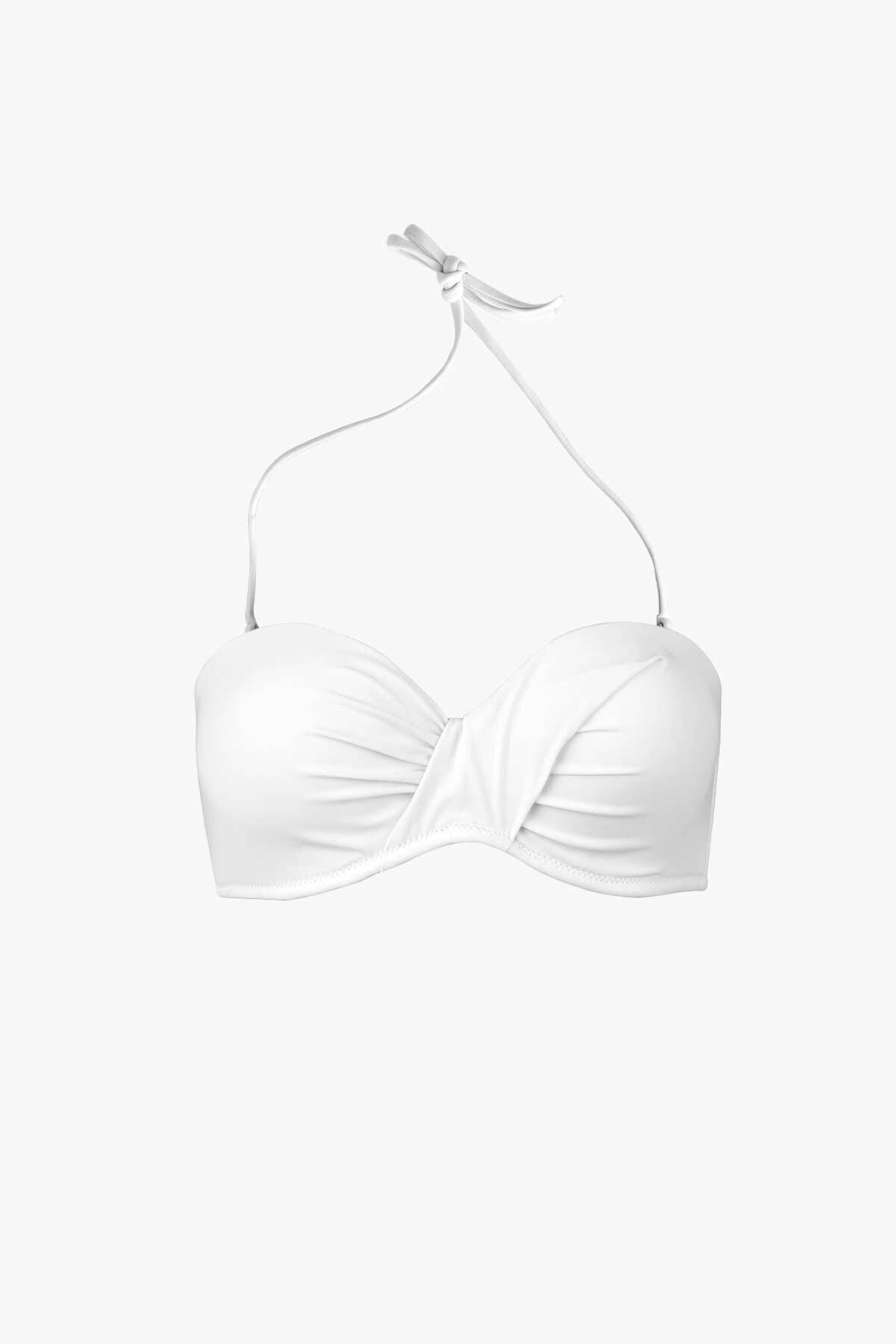 AYYILDIZ-63549 White Strapless Bikini Top 3