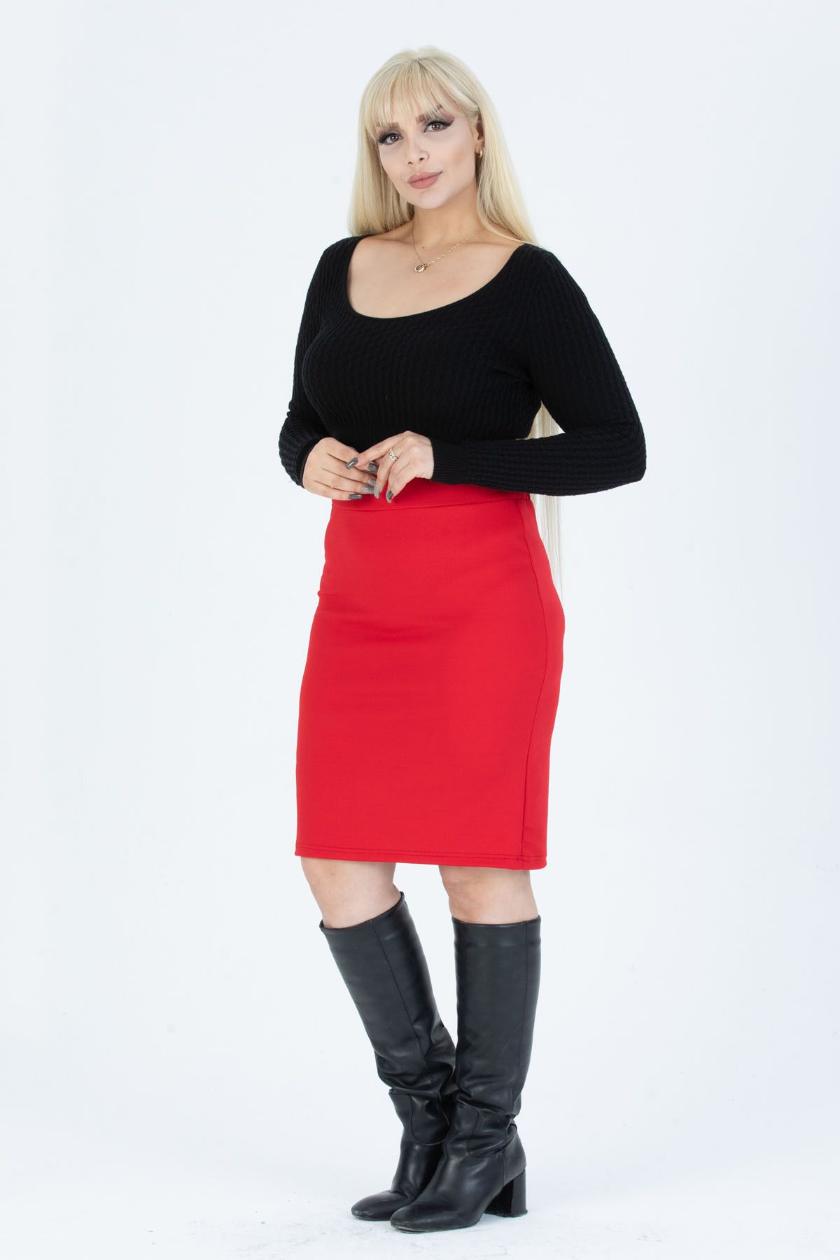 Pencil skirt red hotsell