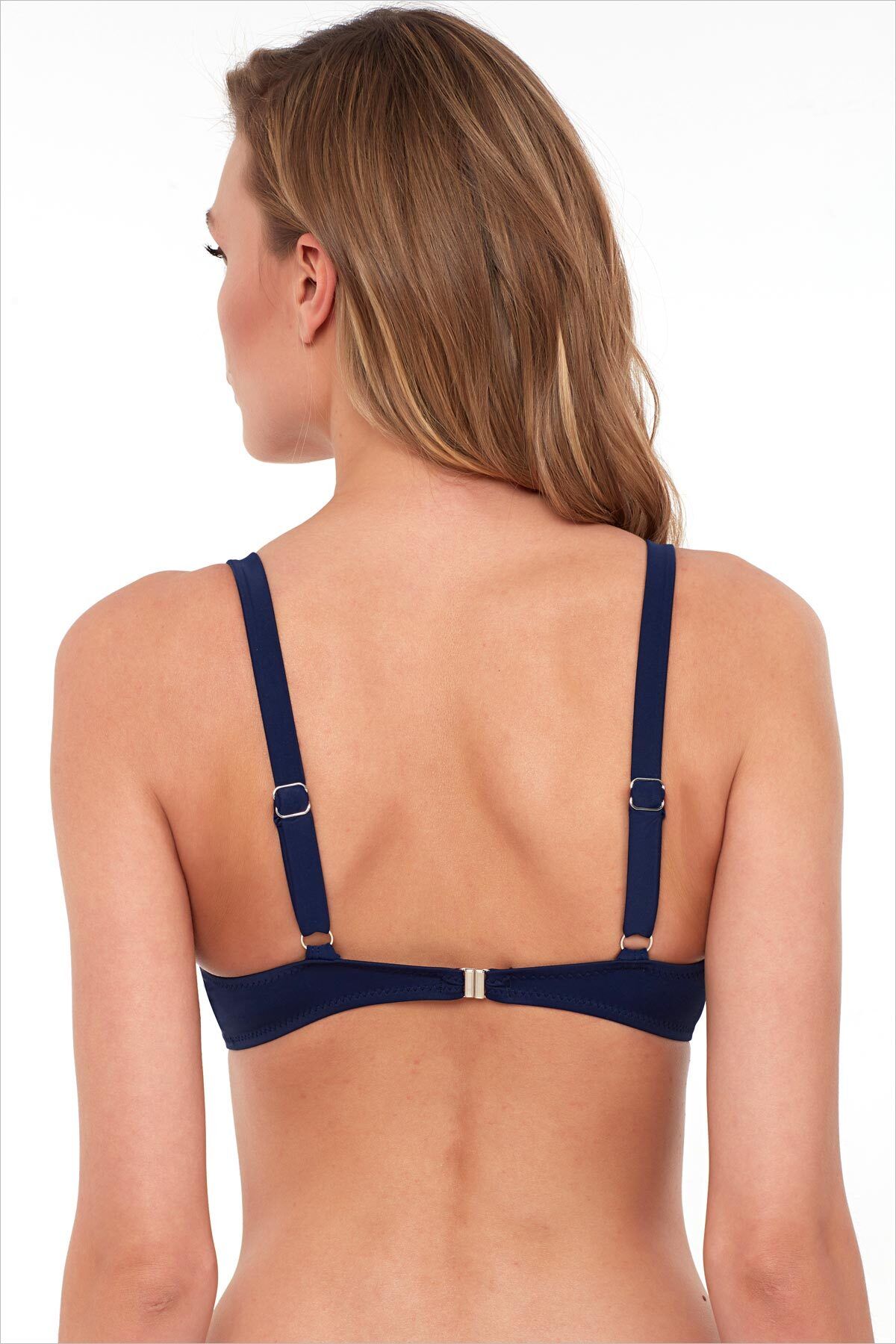 AYYILDIZ-63535 Navy Blue Smooth Bikini Top 2