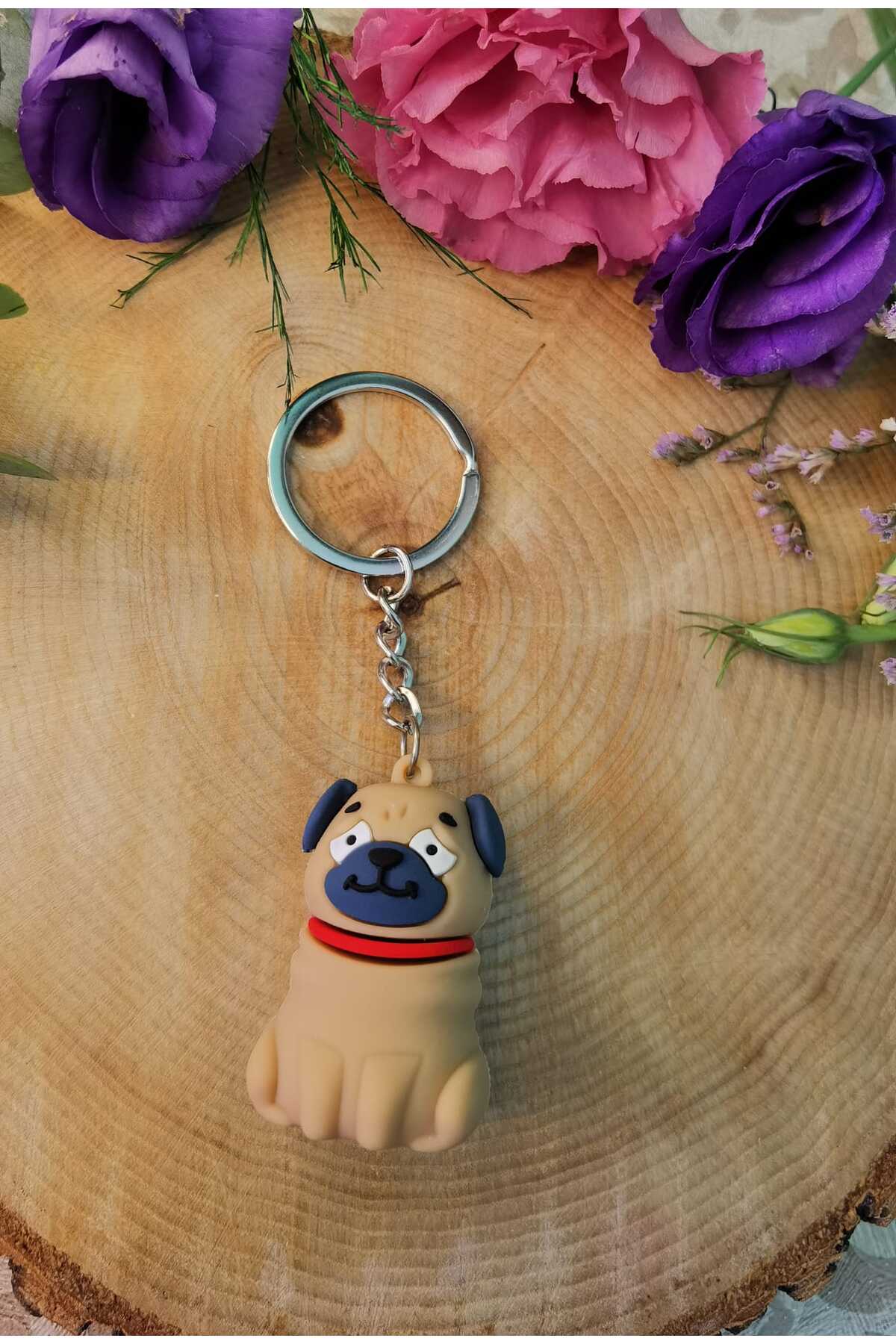 Light Brown Dog Keychain