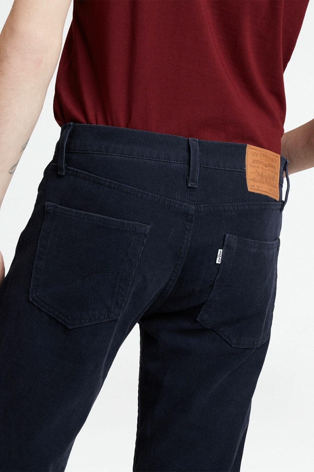 شلوار جین لیوایز مردانه  آبی سرمه ای  راسته Slim Fit/اسلیم فیت فاق نرمال   Slim/اسلیم فیت Daily/روزانه | Levi's 04511-3853 - تصویر 4