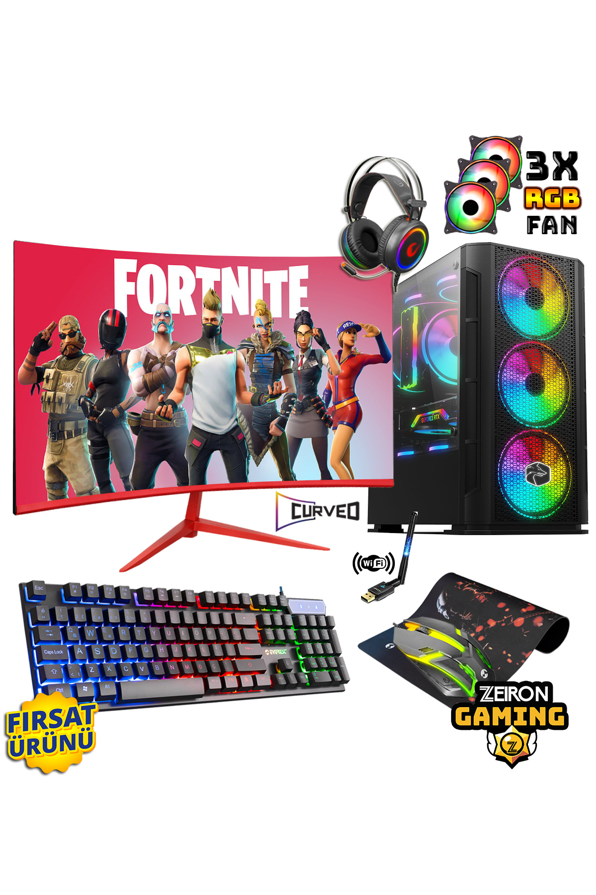 Zeiron Fx50 Lite I5-3470 16gb 1tb Hdd+240gb Ssd Gt740 23.8