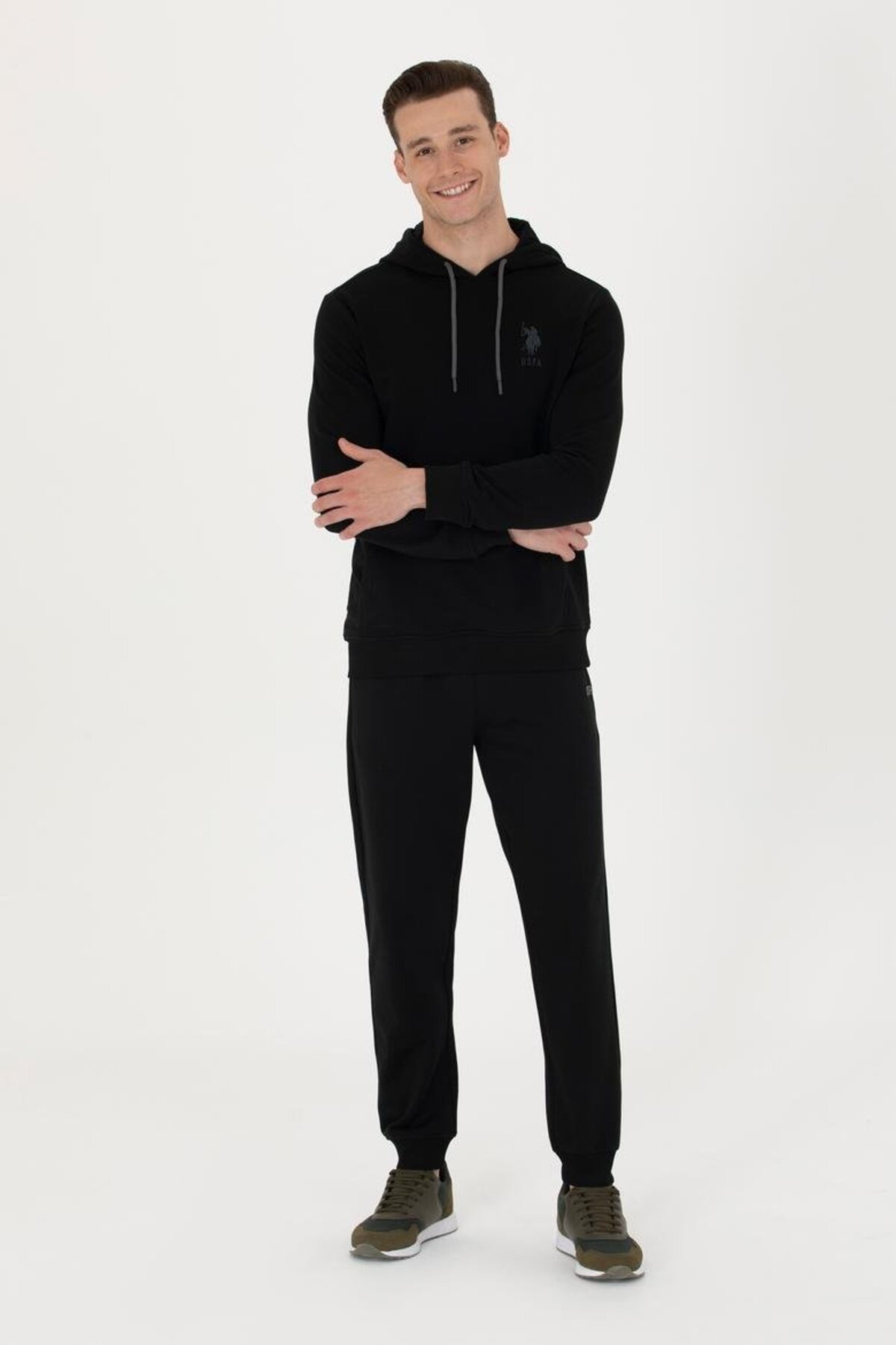 سویشرت مردانه مشکی یو اس پولو | G081SZ082.000.1639366.VR0072 اورجینال - تصویر 3