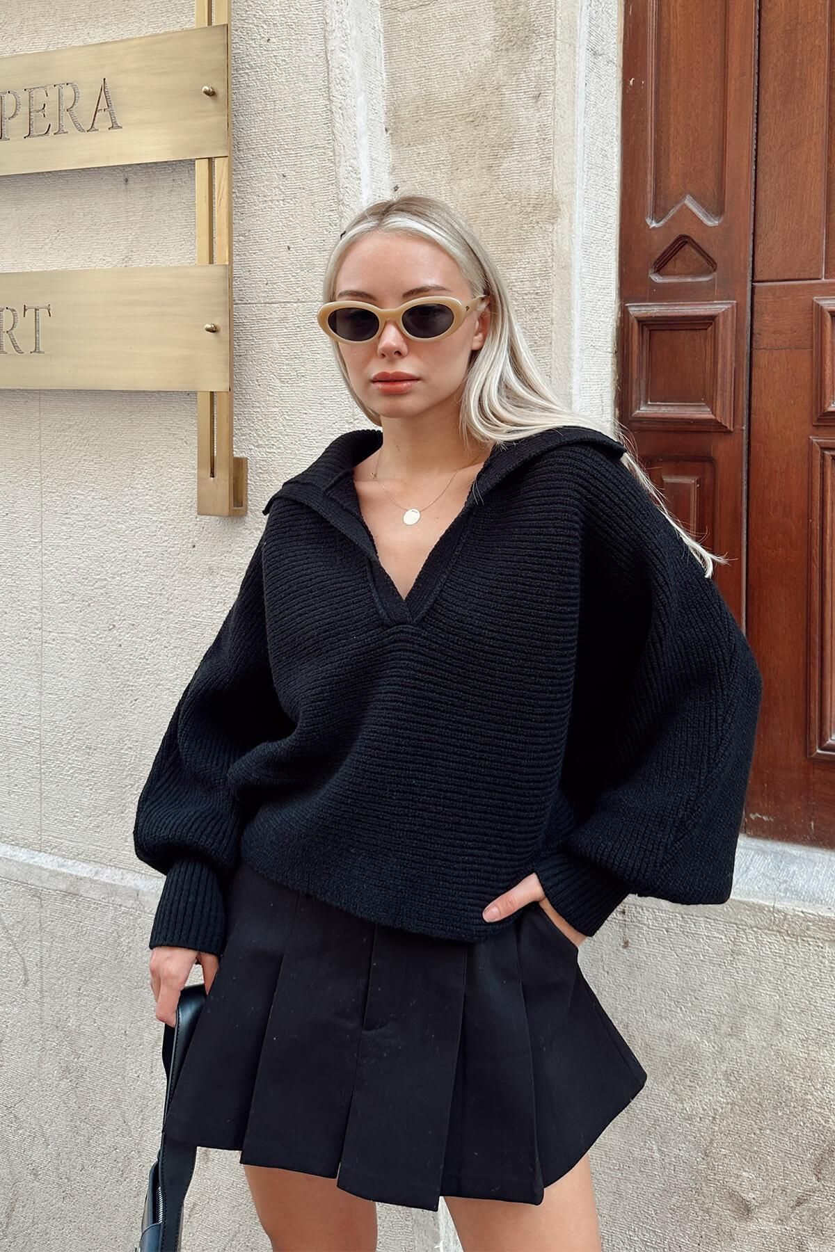Black shawl collar on sale sweater