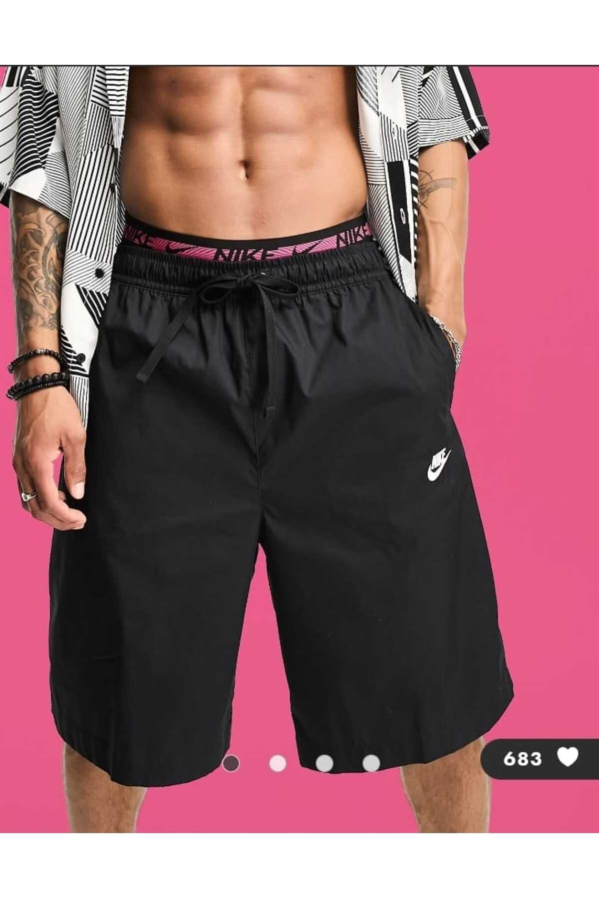 شورت و شلوارک مردانه مشکی نایکی | CNG-STOREŞORT اورجینال - تصویر 2