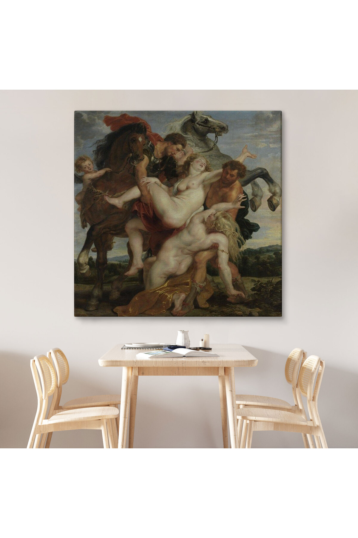 Peter Paul Rubens The Rape of Leucippus' Daughters Kanvas Tablo -5880 görsel 7