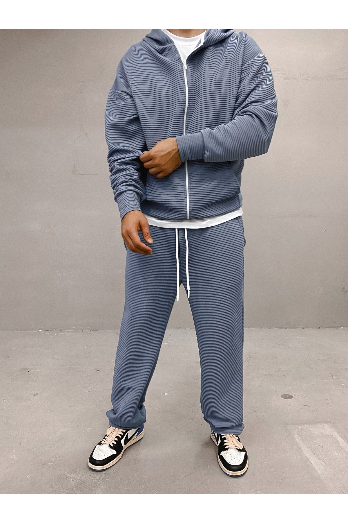 Grey velour tracksuit mens sales