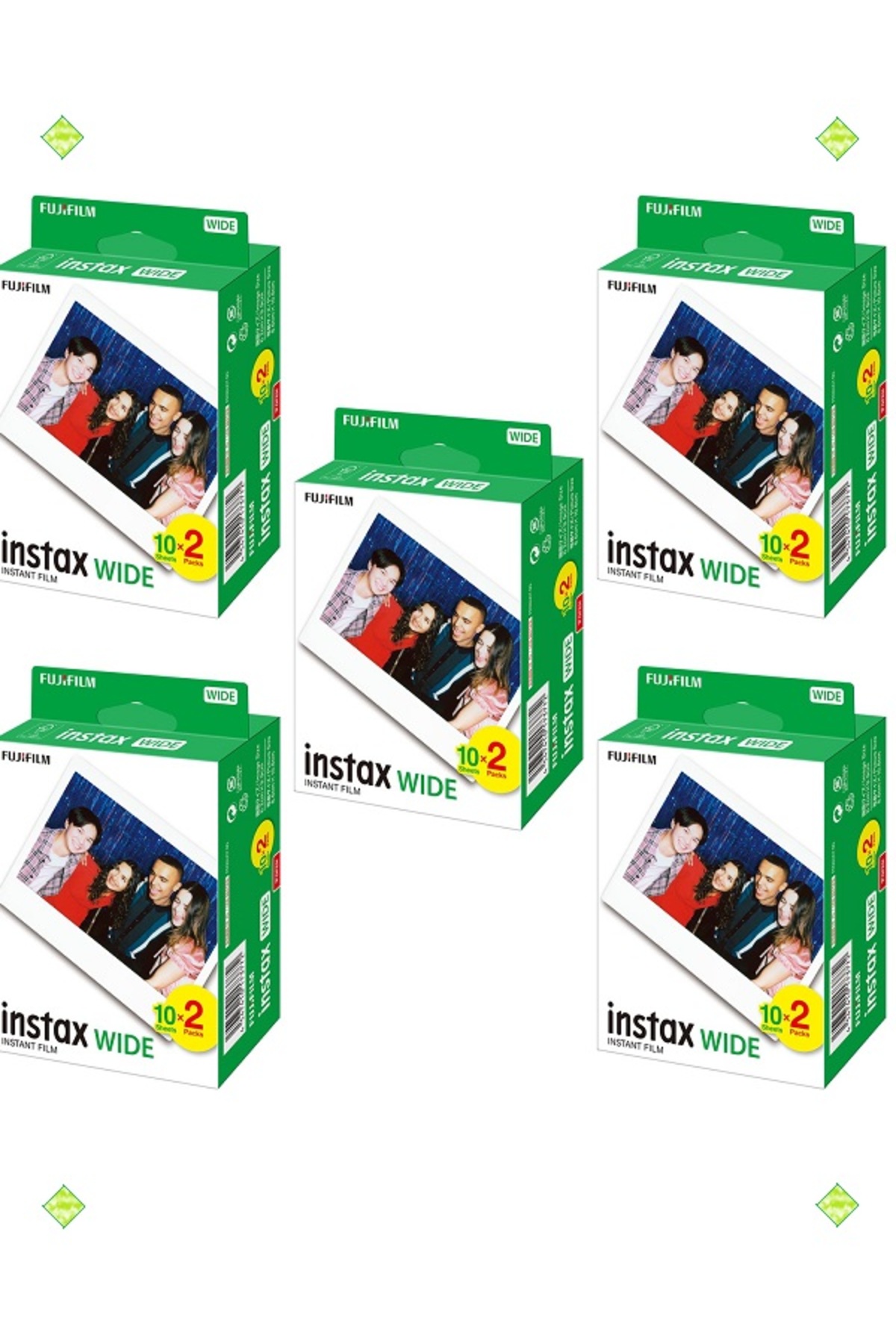 Instax Wide 20-Piece Film 5-Piece Set 100 Poses