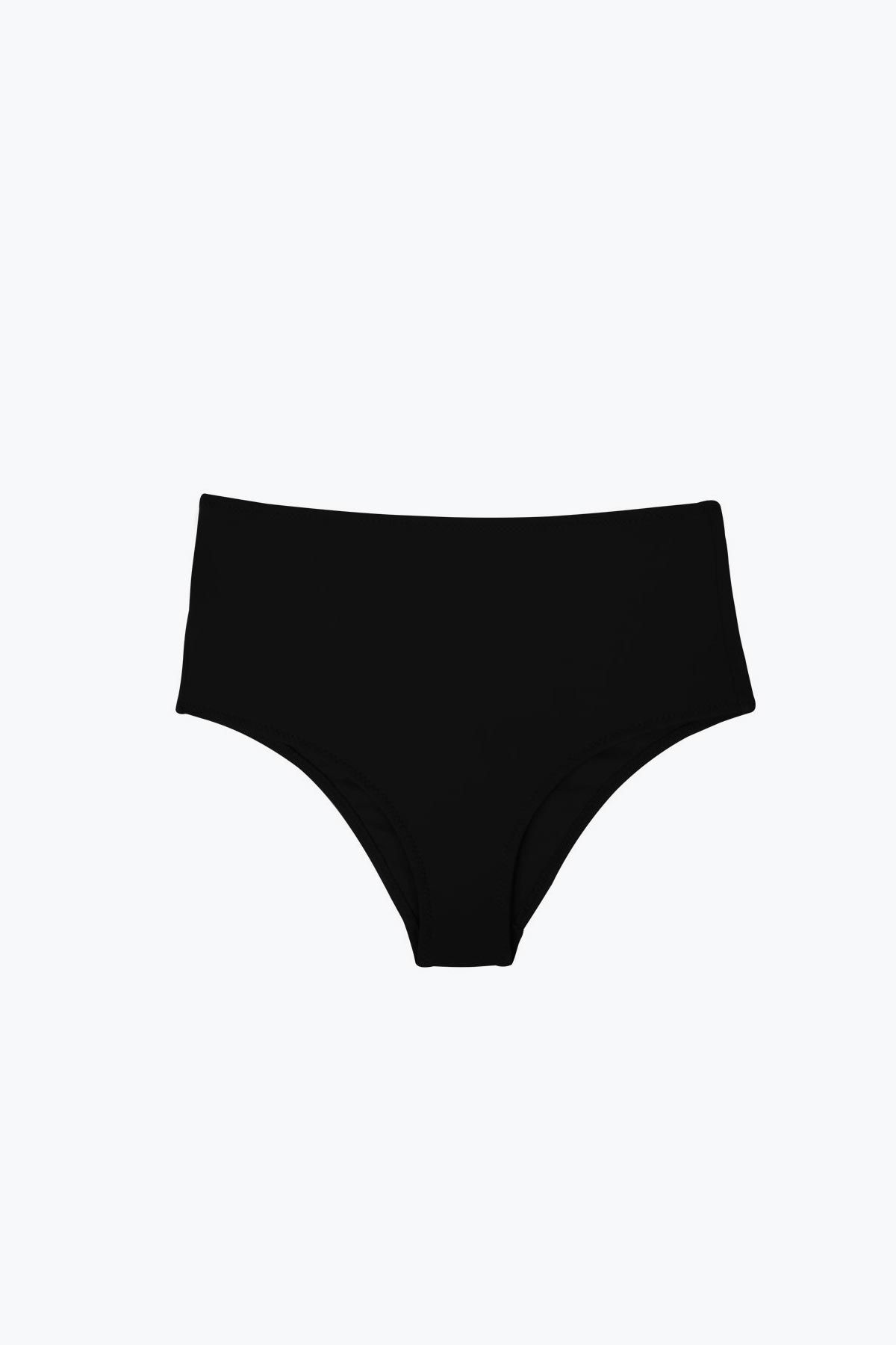 AYYILDIZ-63048 Black High Waist Bikini Bottom 3