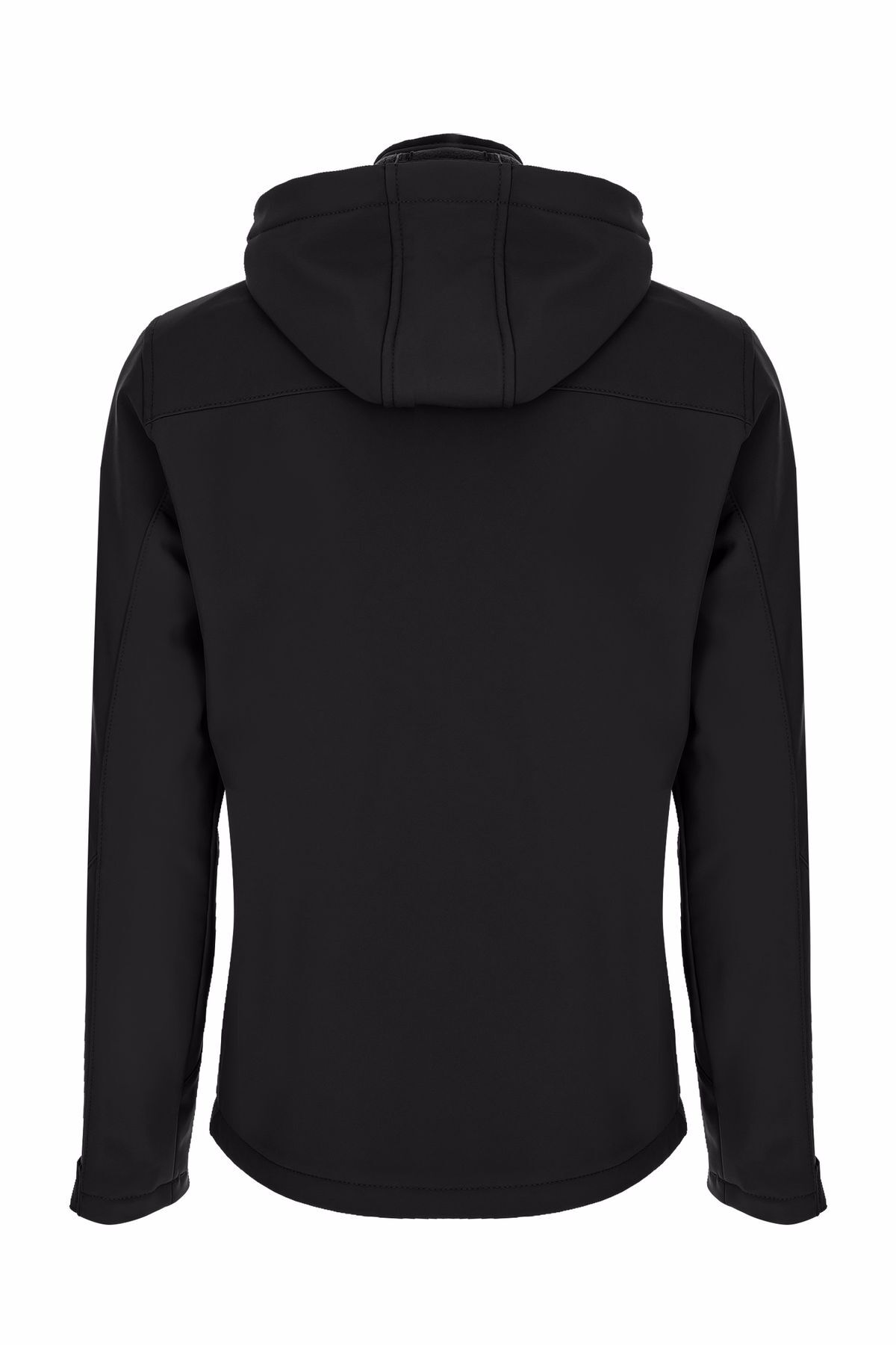 Erkek Siyah Su Ve Rüzgar Geçirmez Iç Cepli Kürklü Siyah Softshell Erkek Mont — مشکی DovreSoft01 — تصویر 3 از 6