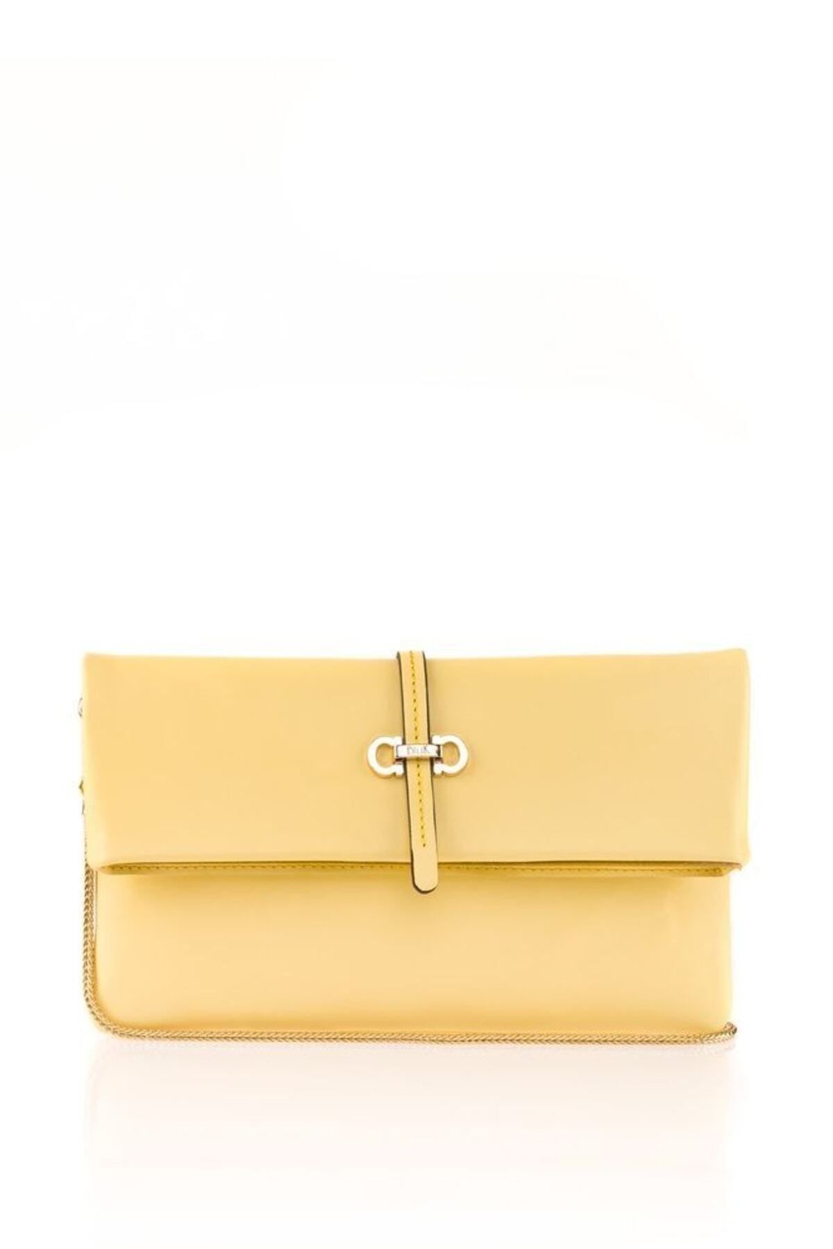 bilik deri Light Yellow Leather Women s Portfolio Clutch Bag Blm