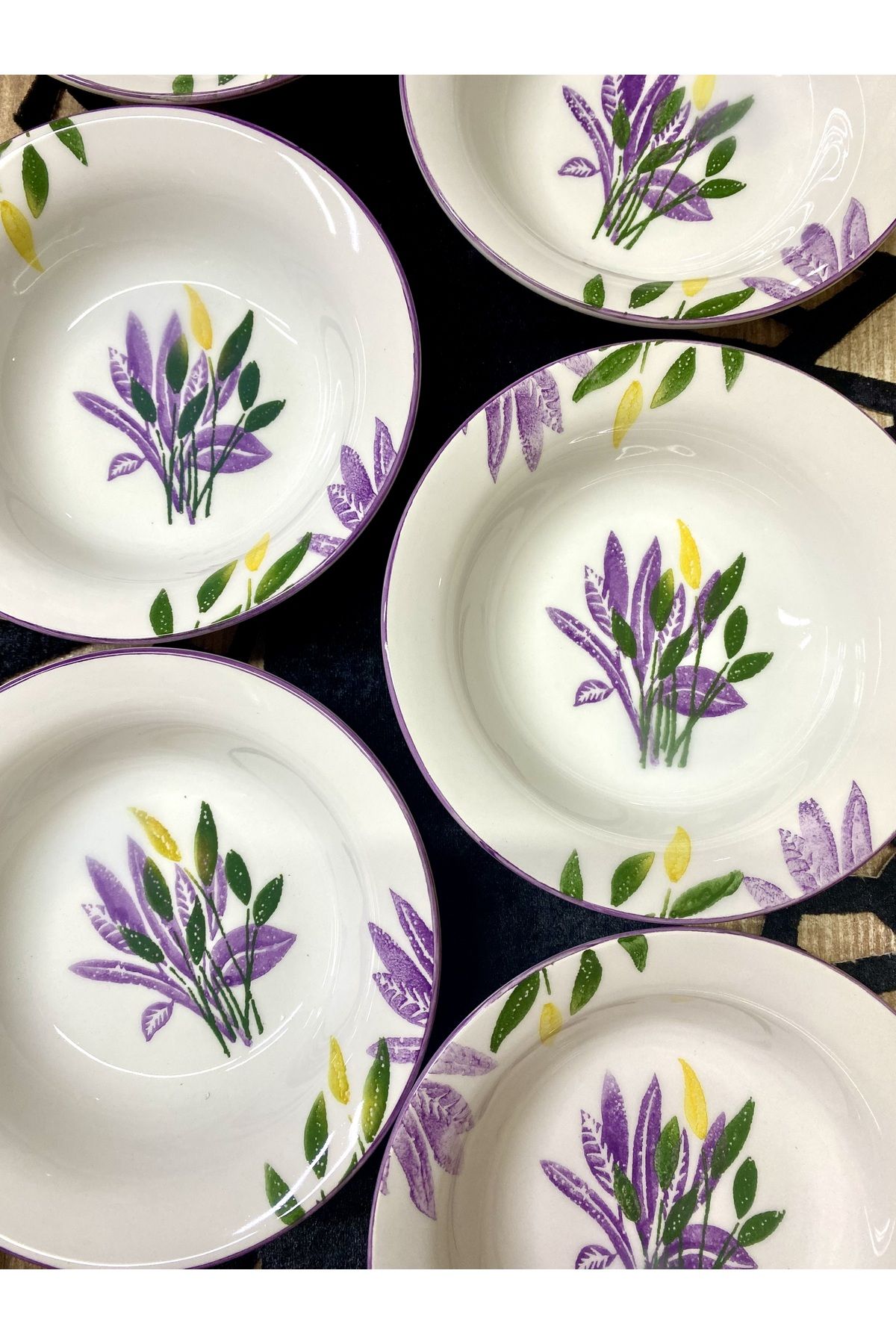 Yiğit Seramik Züccaciye-Başak Lilac Model 6 Pieces Soup Bowl 2