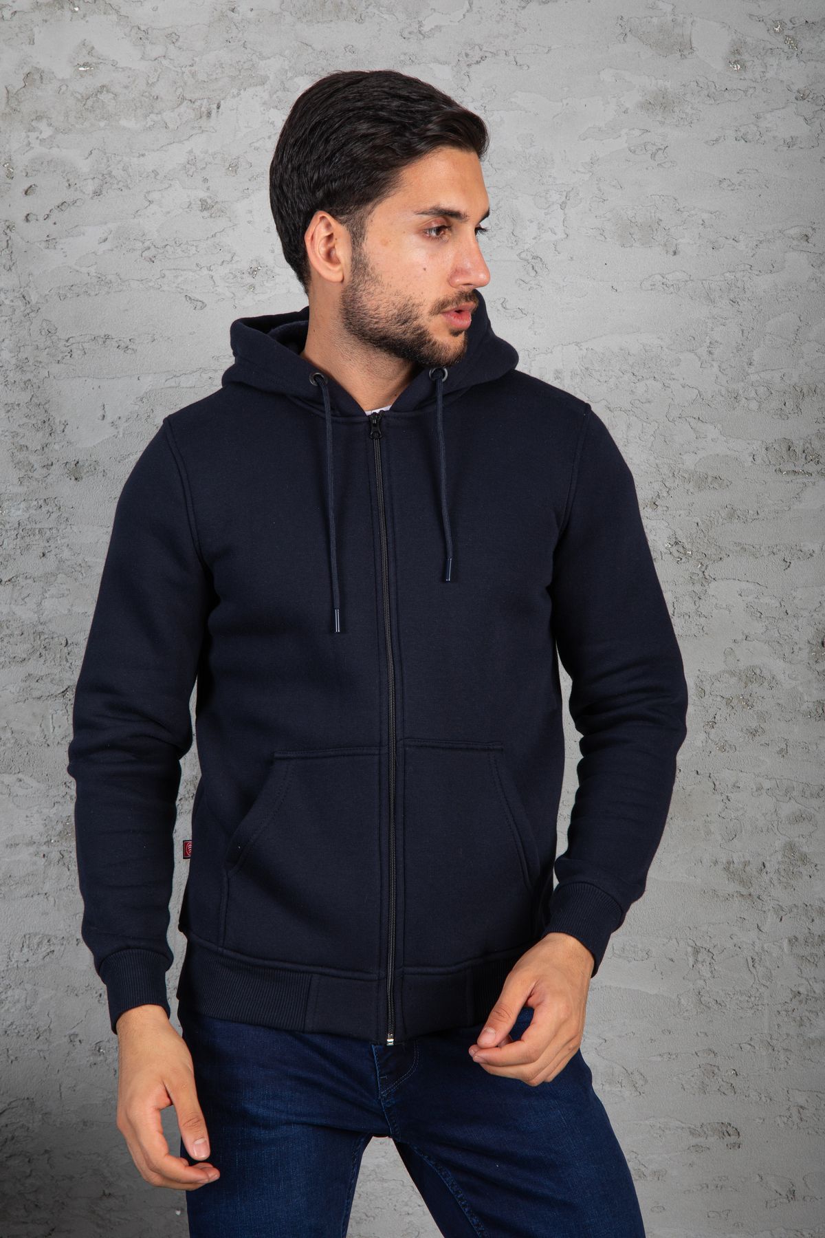 Navy blue on sale hoodie mens