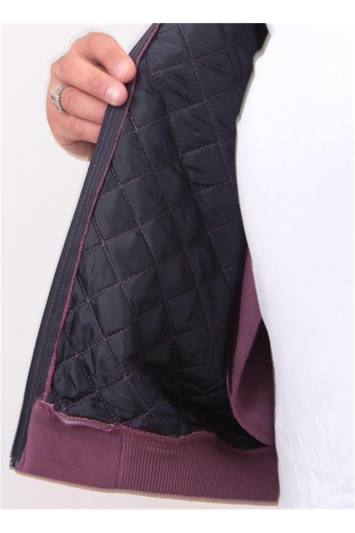 Starbattal-Large Size Zippered Cardigan Diamond 23281 Purple 5