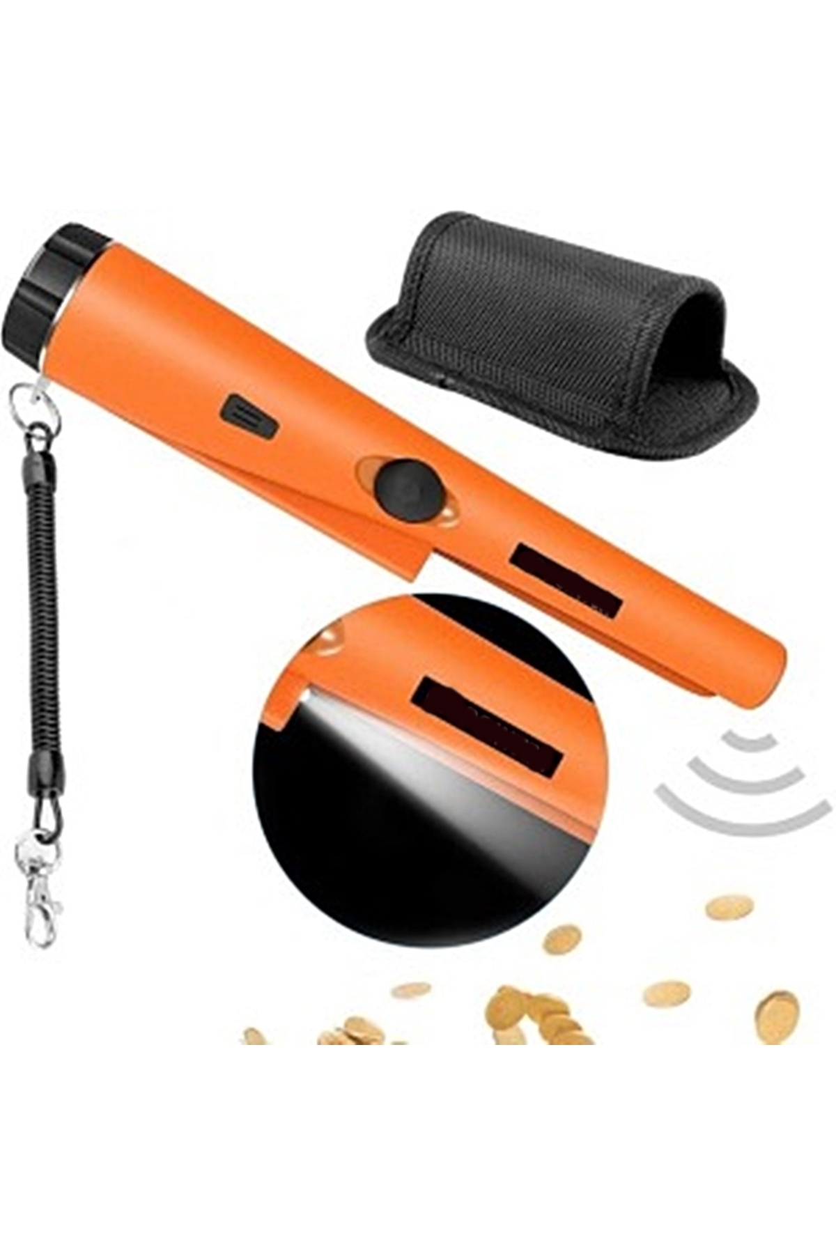 gaman Gmn-pointer El Tipi Altın Gümüş Metal Dedektörü Alarmlı Taşıma Çantalı Pil Dahil Su Geçirmez Kılıflı