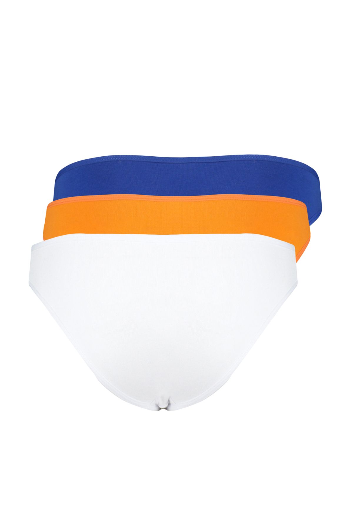 Trendyol Collection White-Orange-Navy Blue 3 Pack Cotton Classic Knitted  Panties THMAW24KU00007 - Trendyol