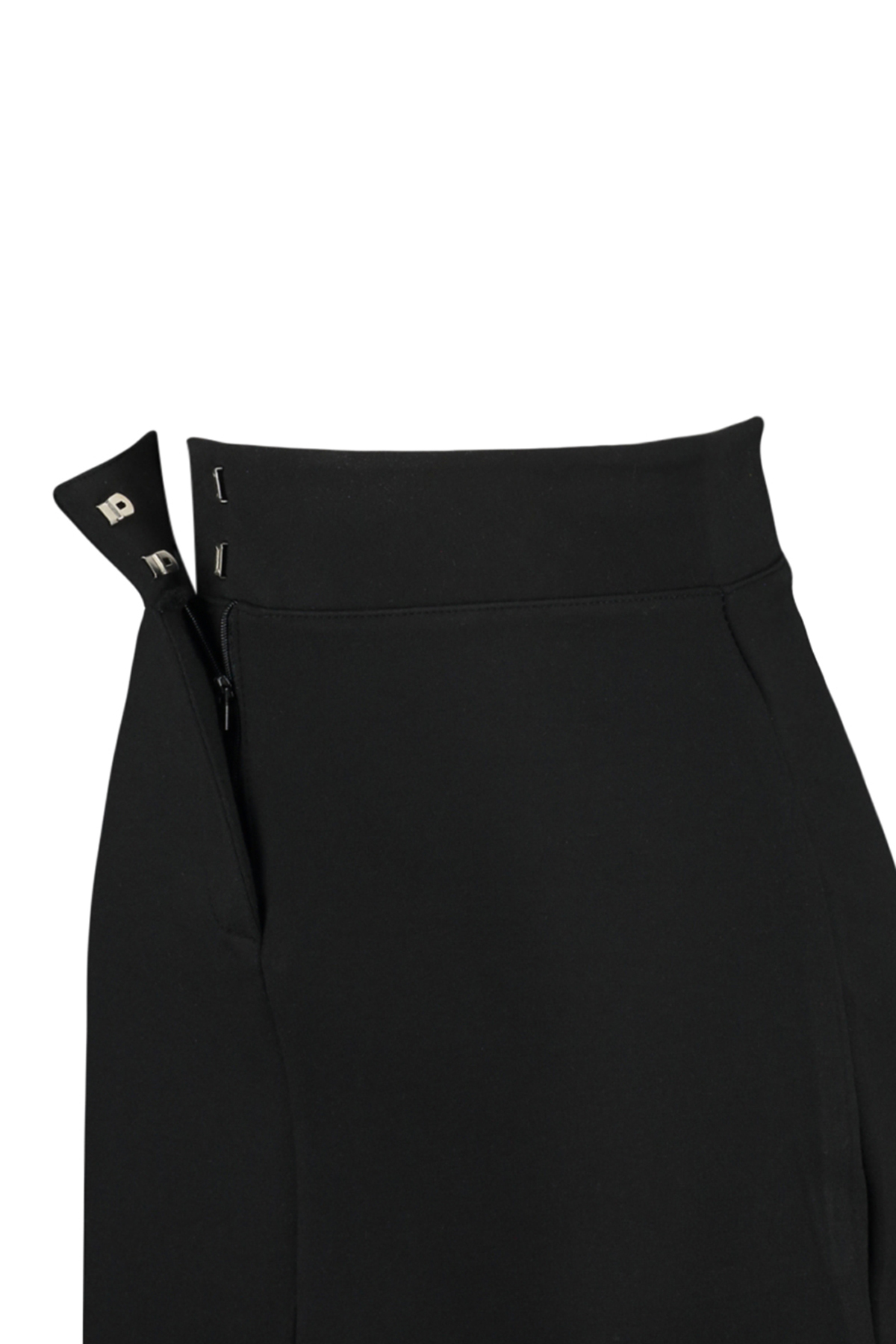 Trendyolmilla  Siyah İnterlok Yüksek Bel Fermuarlı Mini Örme Etek TWOAW24ET00195 - Görsel 8