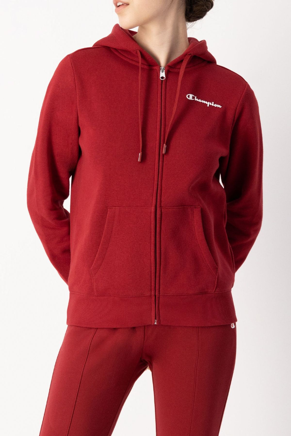 Red champion sweatshirt womens best sale