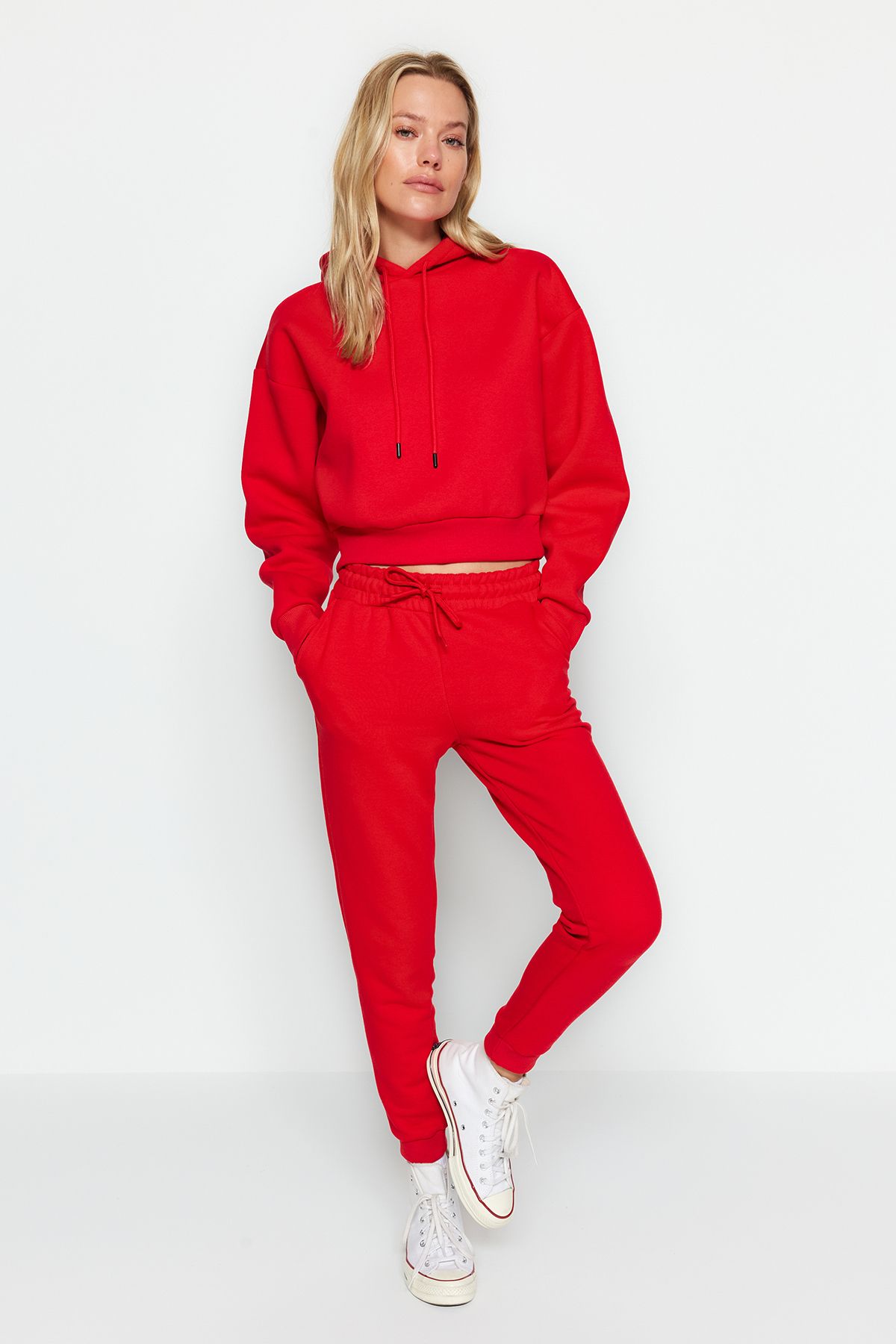 Trendyol Collection Sweatpants Red Basic jogger Trendyol
