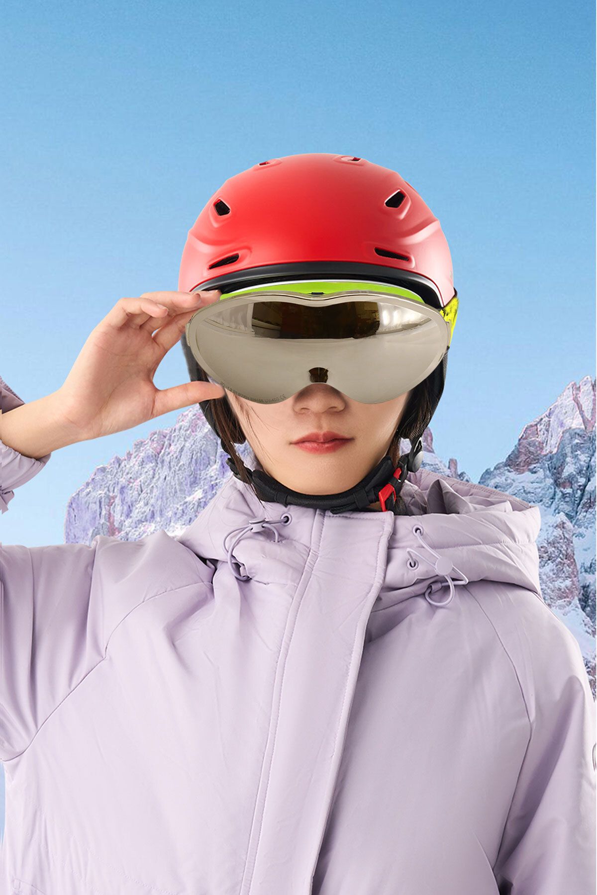 Womens rimless clearance ski goggles