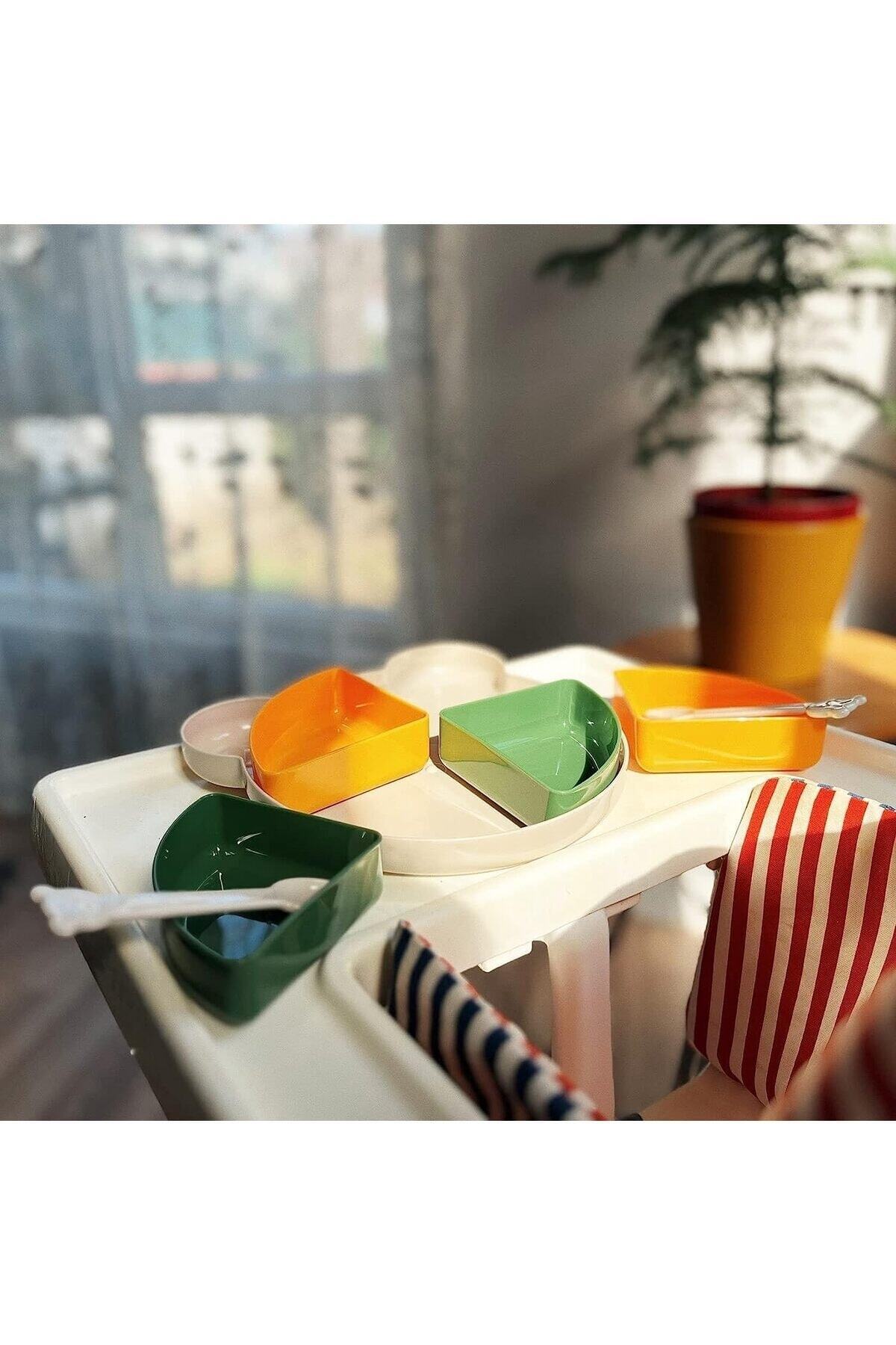 Genel Markalar Ayıcık 4 Bölmeli Mama Yemek Tabağı ve Çatal Kaşık Seti - Plastik Mutfak Jan44 fotoğrafı 2 (önizleme)