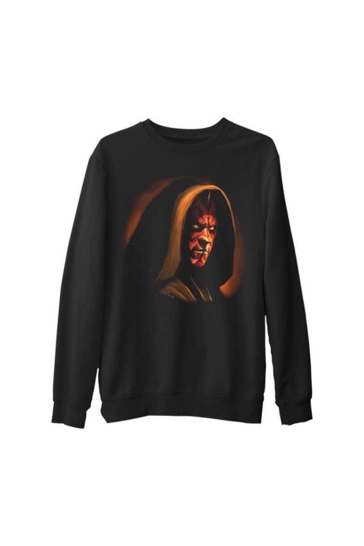 ZOKAWEAR Darth Maul Black Men s Thick Sweatshirt Trendyol