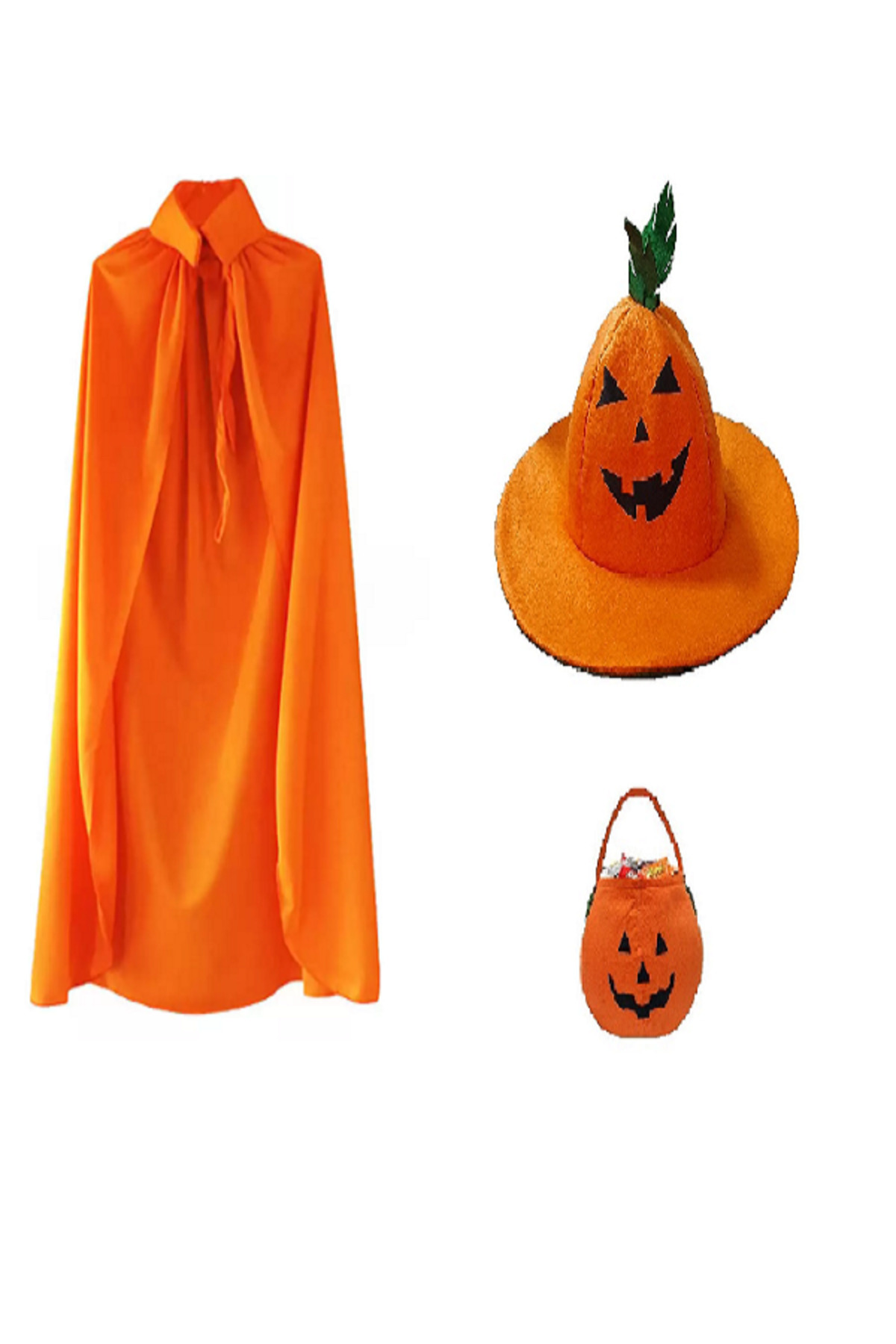 KOSTÜMCE Halloween Balkabağı Parti Set Yetişkin