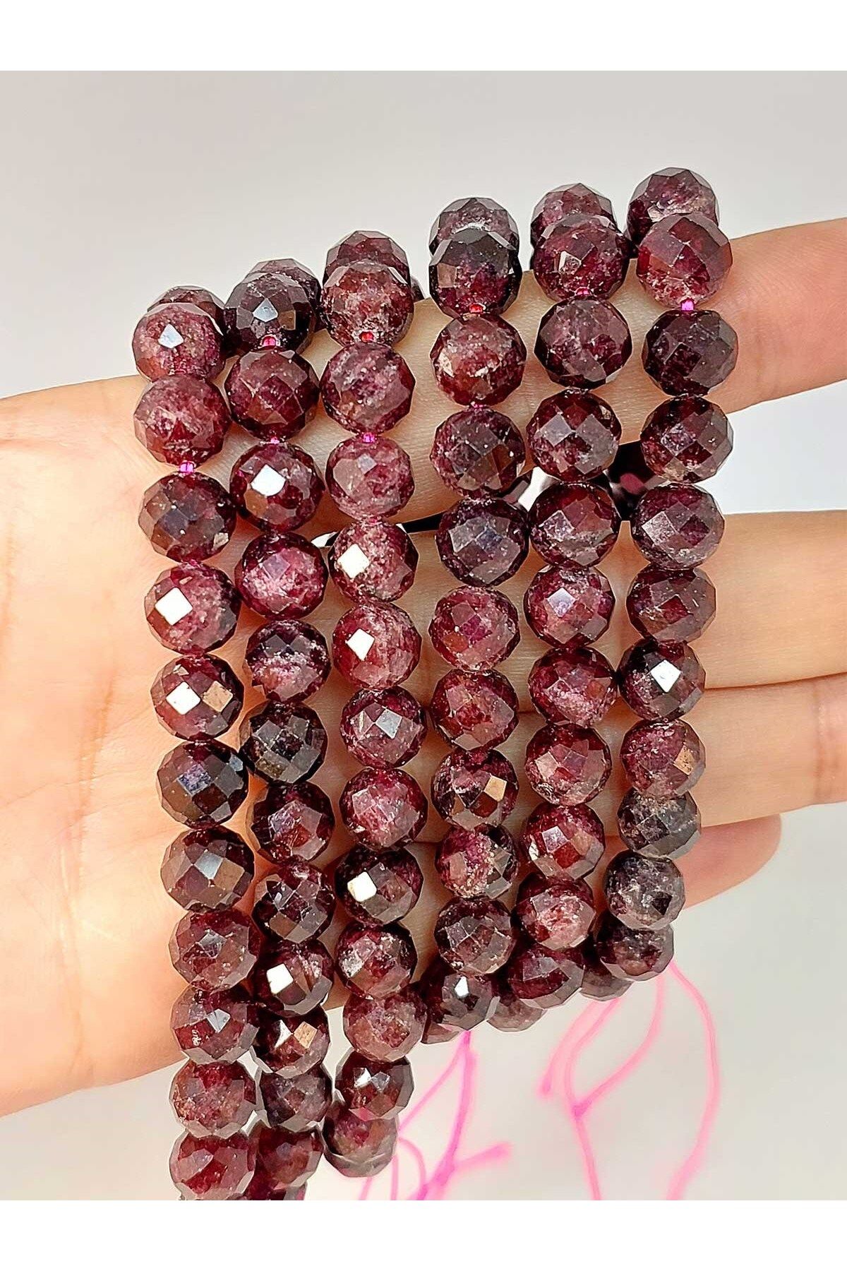 Yasamtohumu Lal (granat) (granat) Piatră Facet Cutie 8mm - One Size