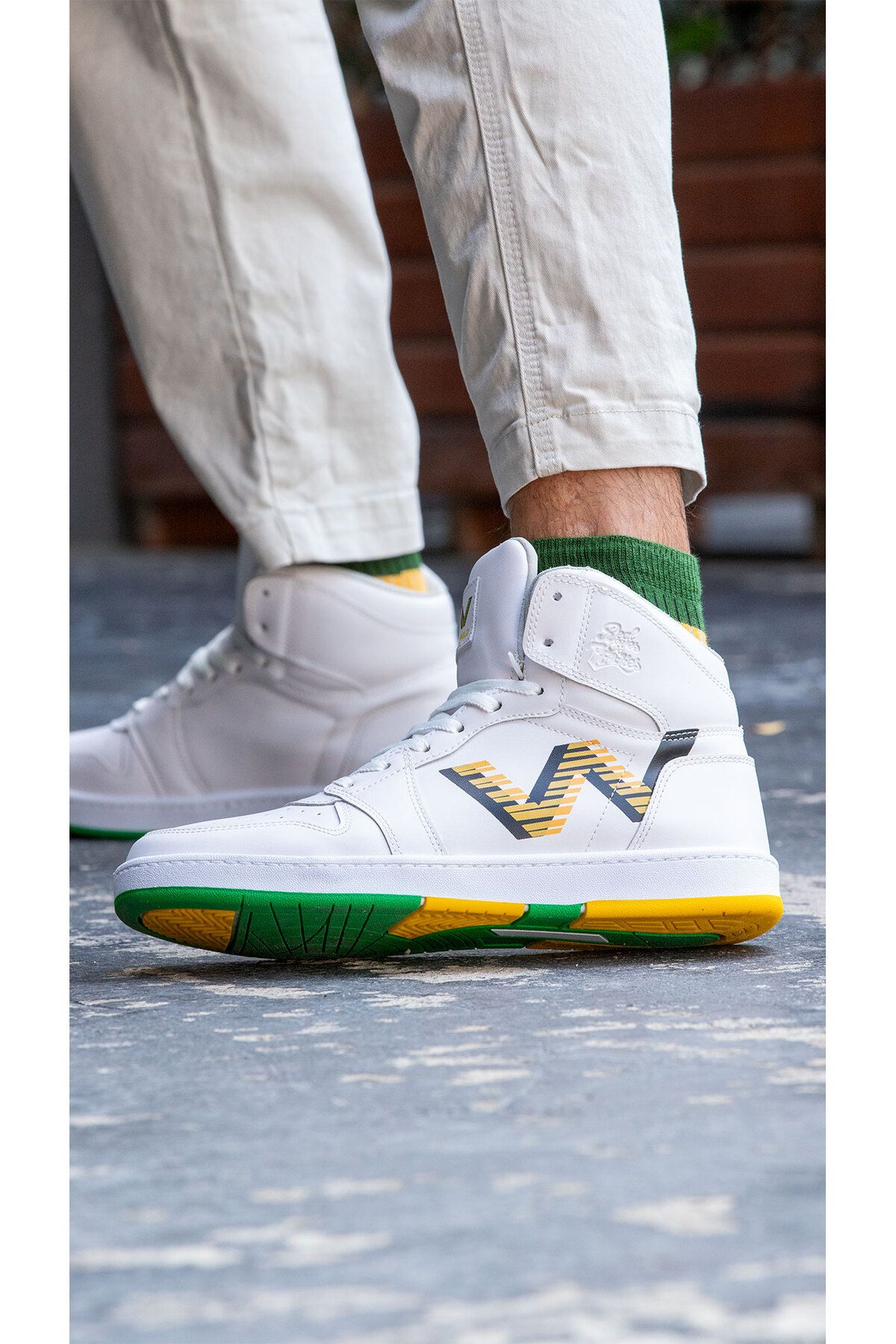 NORTH WİLD Adidași Airnorth - Alb-h. Galben Masculin - 39