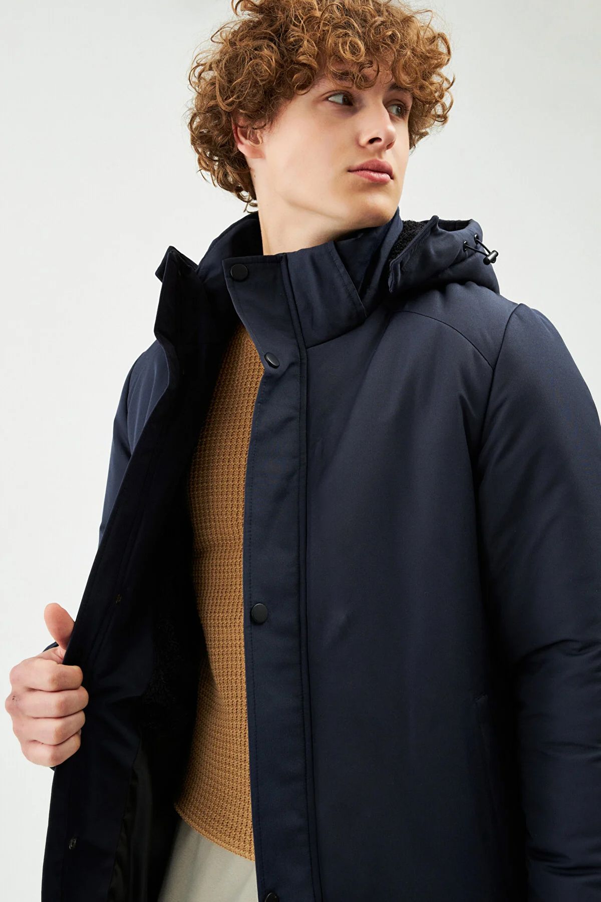 North River Men s Navy Blue Fleece Removable Hooded Water and