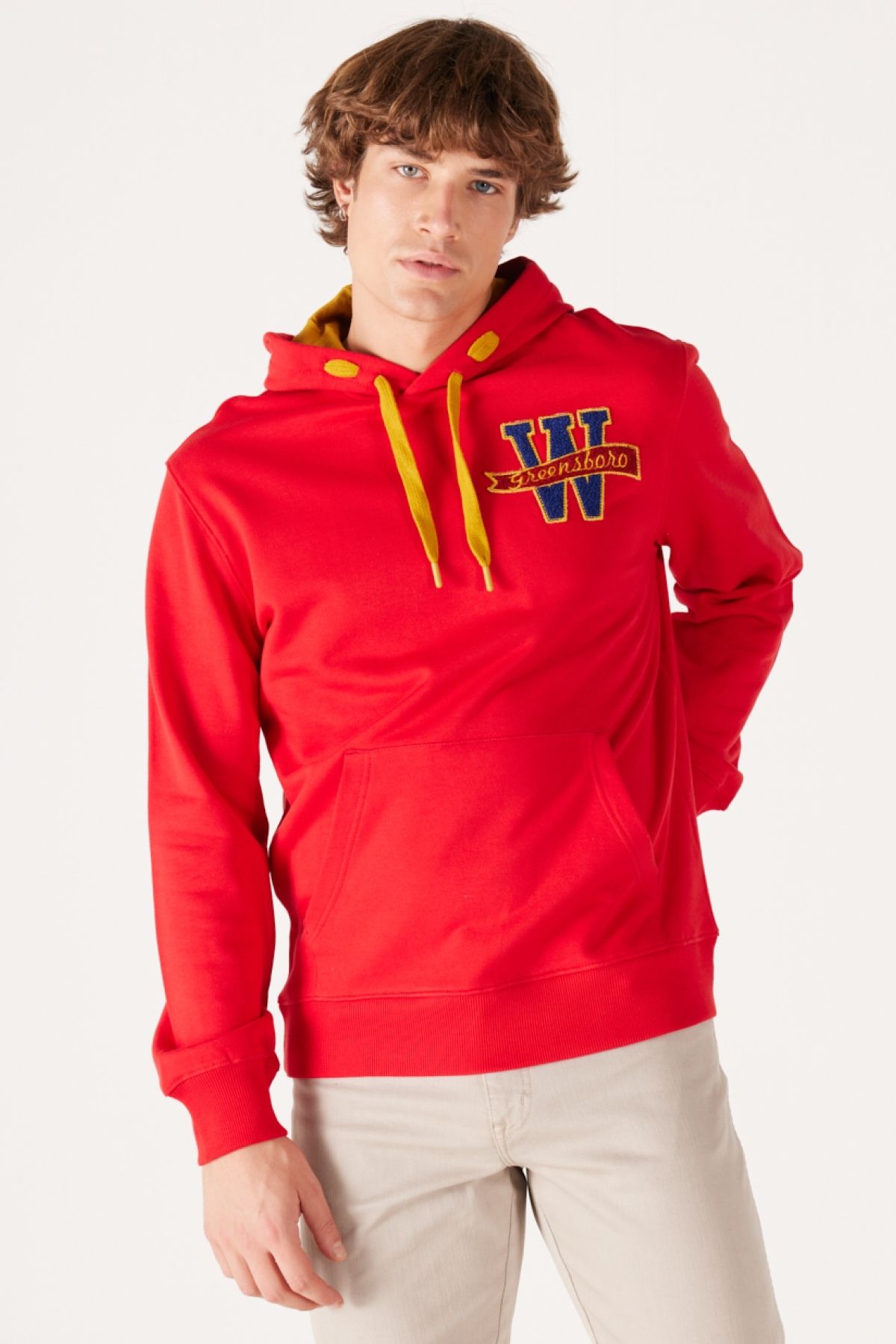 Wrangler Sweatshirt Red Regular fit Trendyol