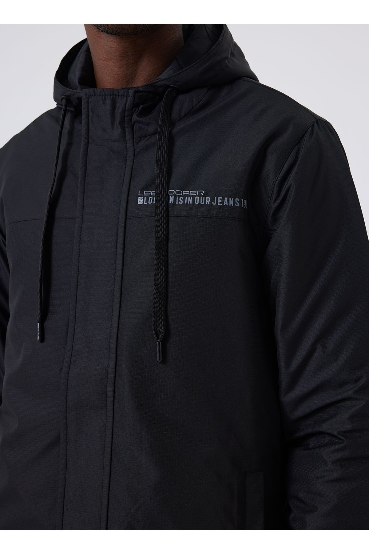 کاپشن مشکی مردانه سیاه ژاکت اورجینال Lee Cooper