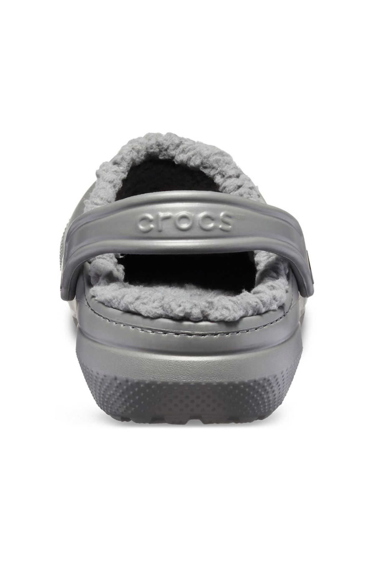 Gray crocs 2025 with fur