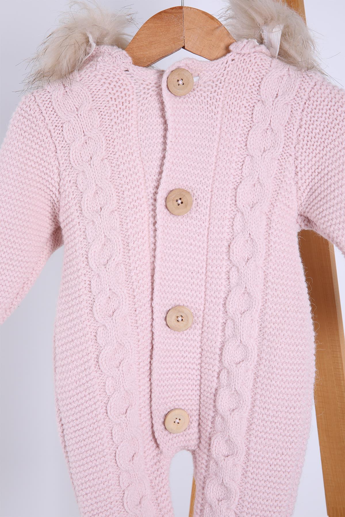 Babyhola %100 Kalın Triko İçi Velsoft Tulum Kız Erkek Bebek Çocuk Kapüşonlu Kışlık Dış Tulum 5713 fotoğrafı 2 (önizleme)