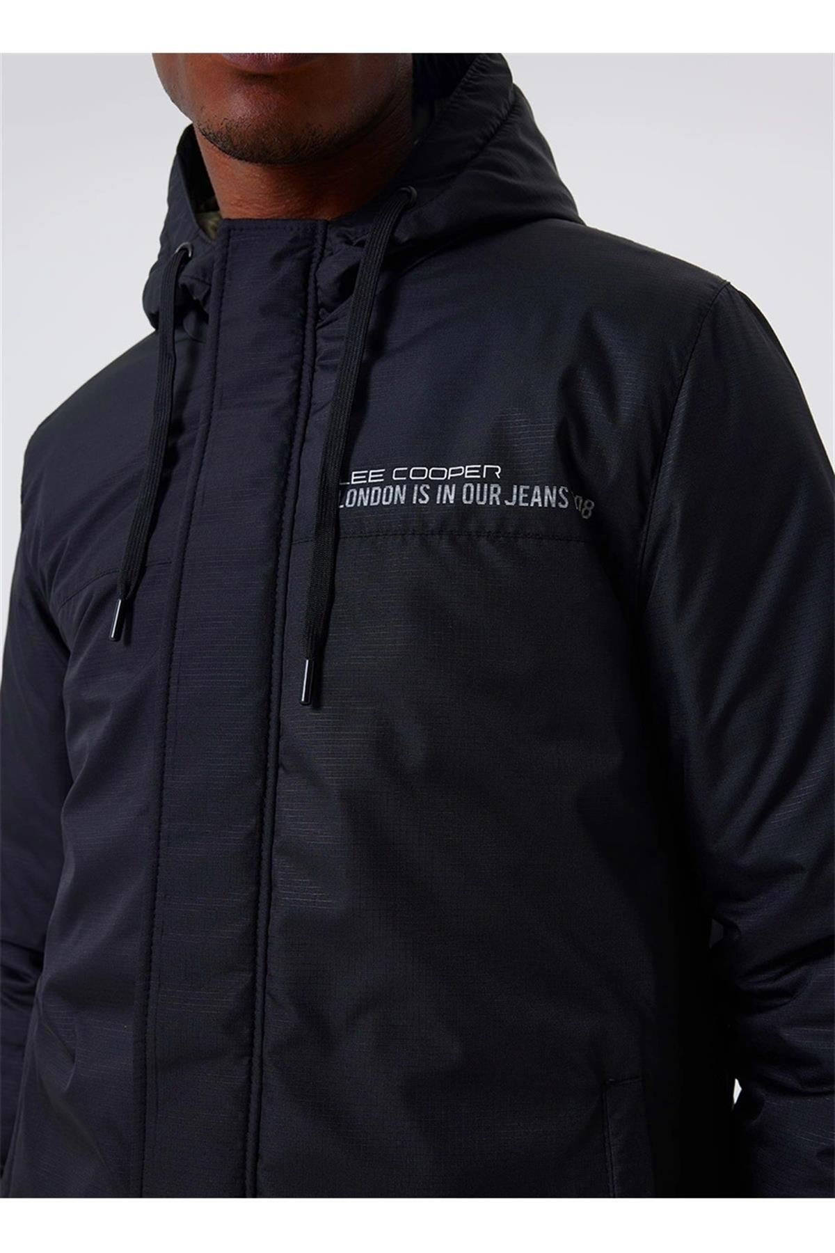 کاپشن مشکی مردانه سیاه کت اورجینال Lee Cooper