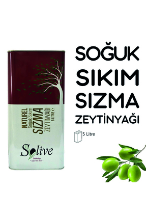 solive Soğuk Sıkım Sızma Zeytinyağı 5 Lt