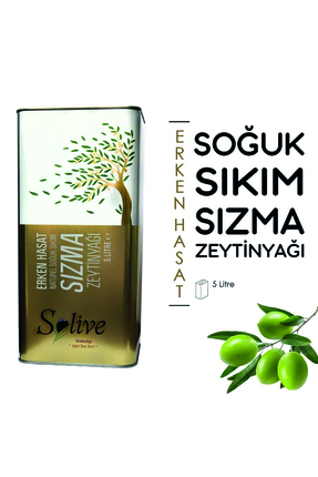 solive Erken Hasat Soğuk Sıkım Sızma Zeytinyağı 5 Lt